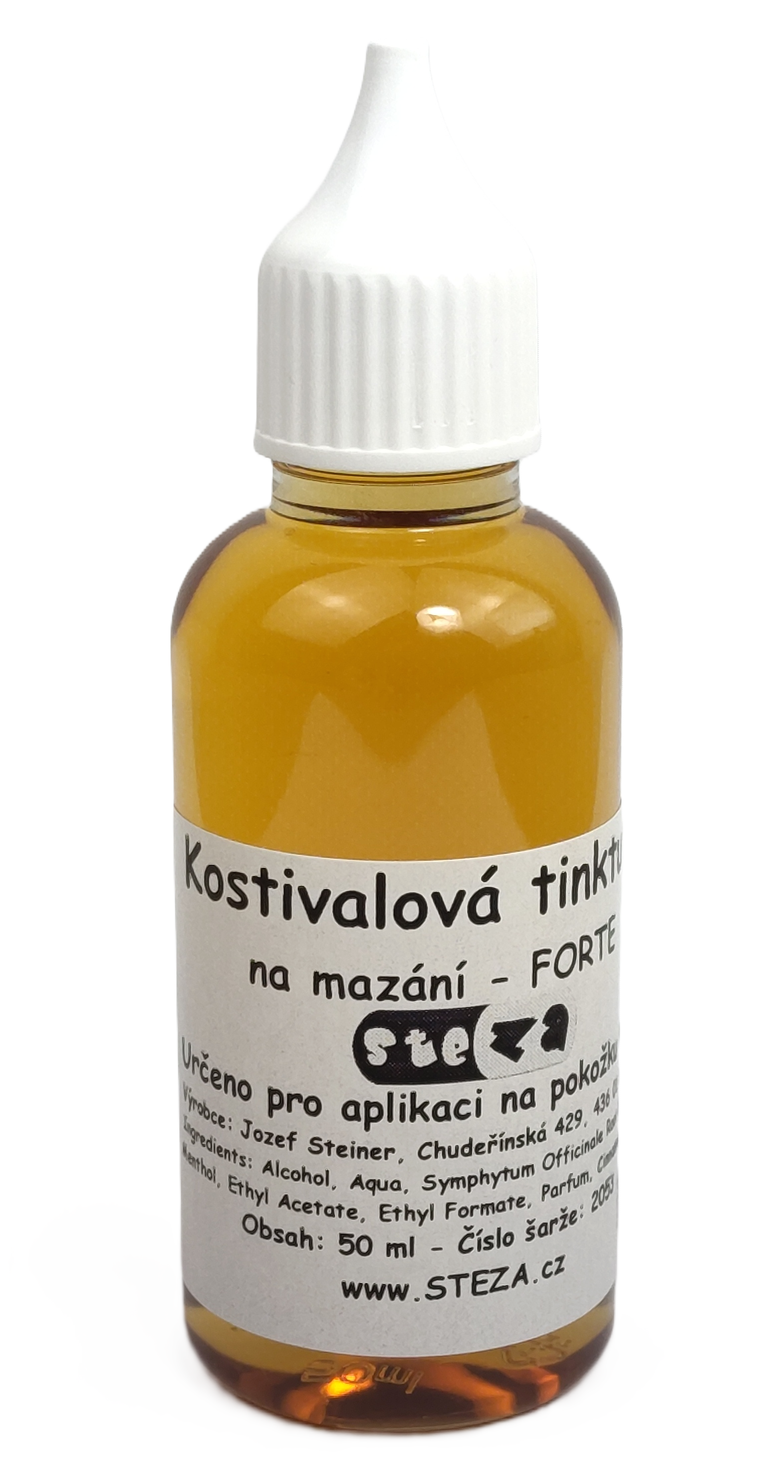 Tinktur - Kostivalová tinktura na mazání - FORTE 10x 50 ml + 1ks navíc dárek !
