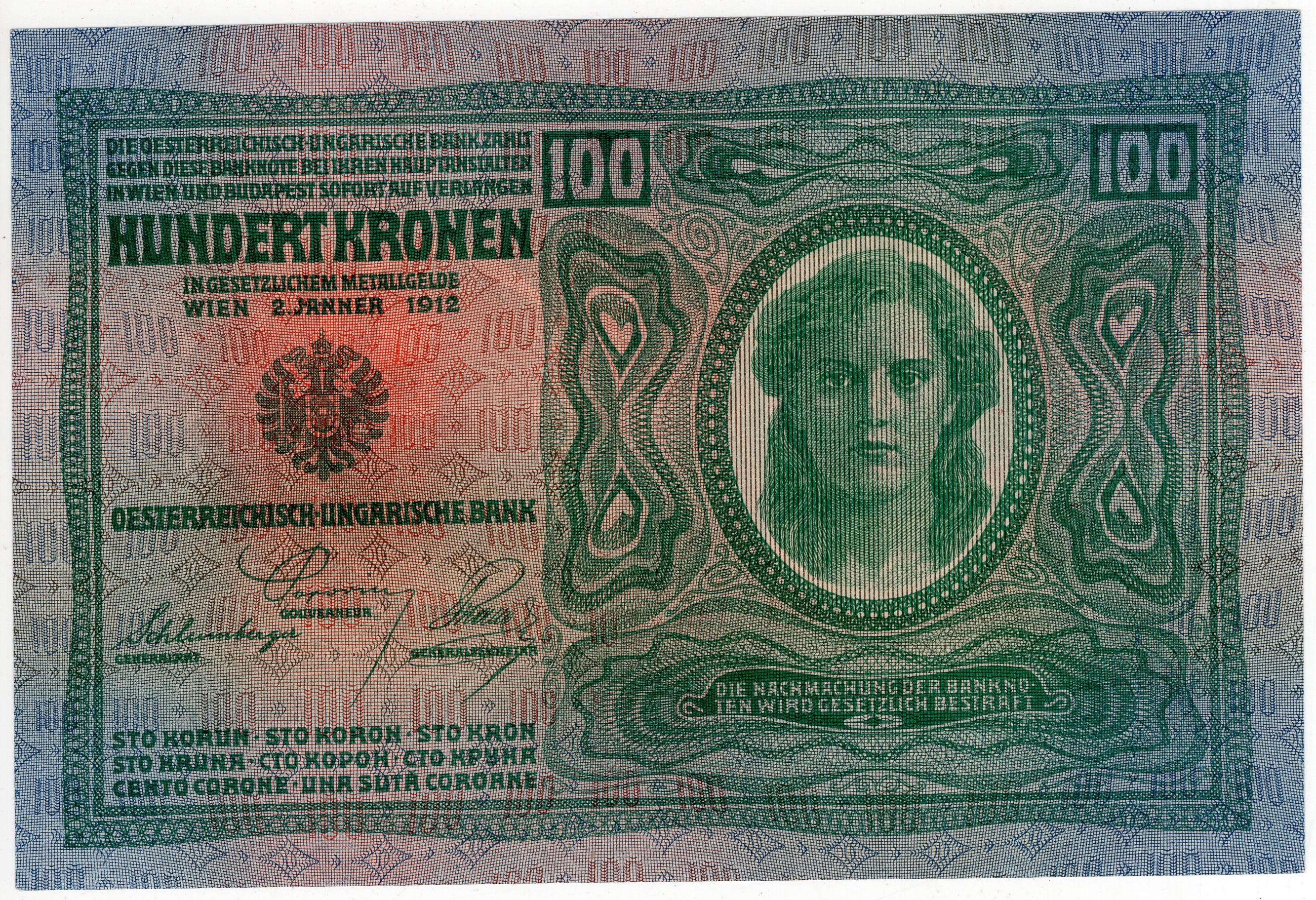 100 Kronen 1912, Série 29973  3842