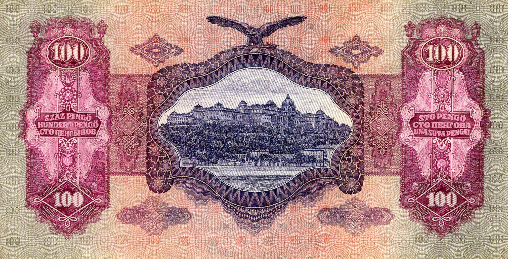 Maďarská Bankovka 100 pengő. 1930, E949 Luxusní stav !