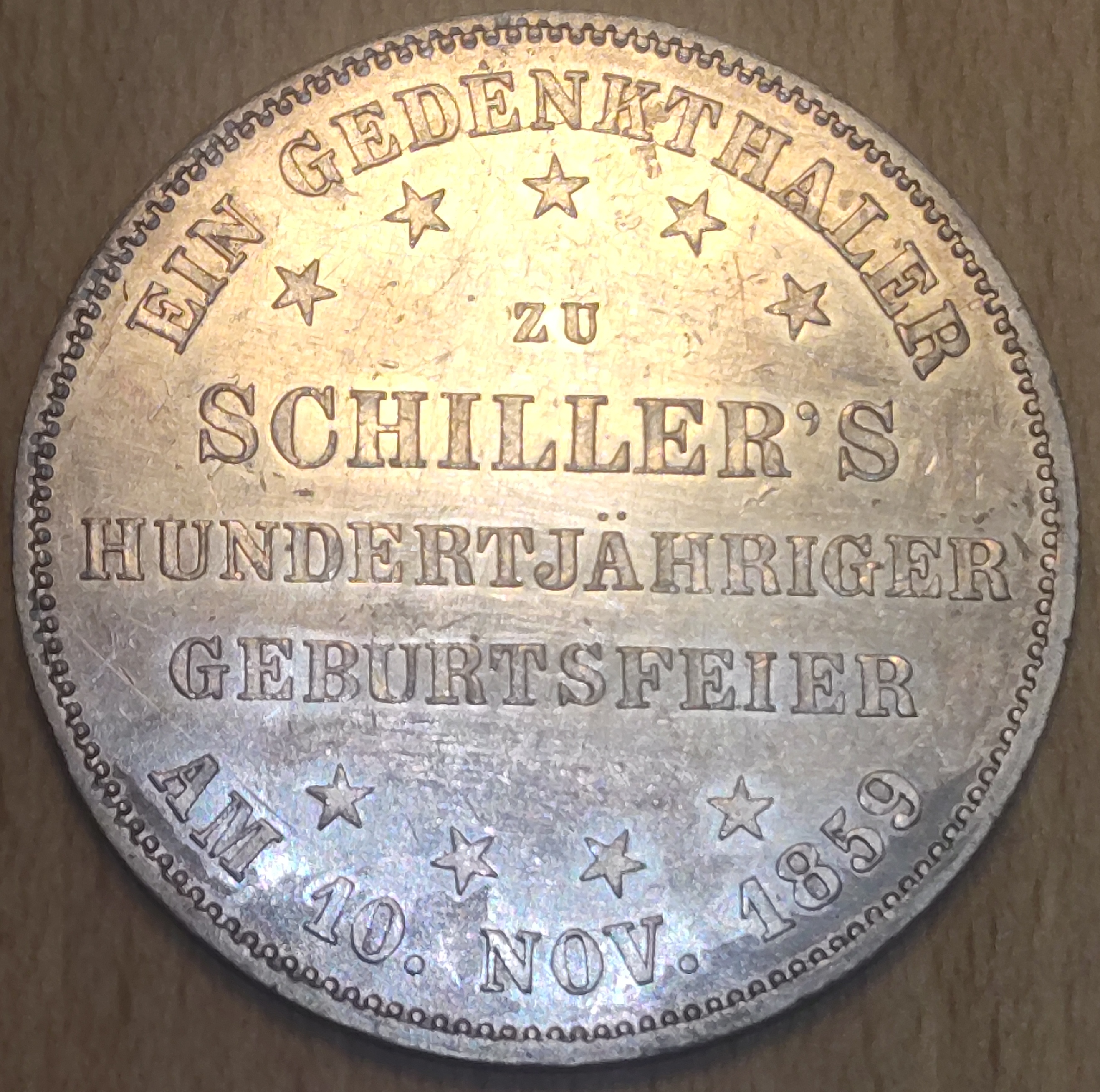 Německý státní tolar 1859 Frankfurtská stříbrná mince. Vzácný kousek !