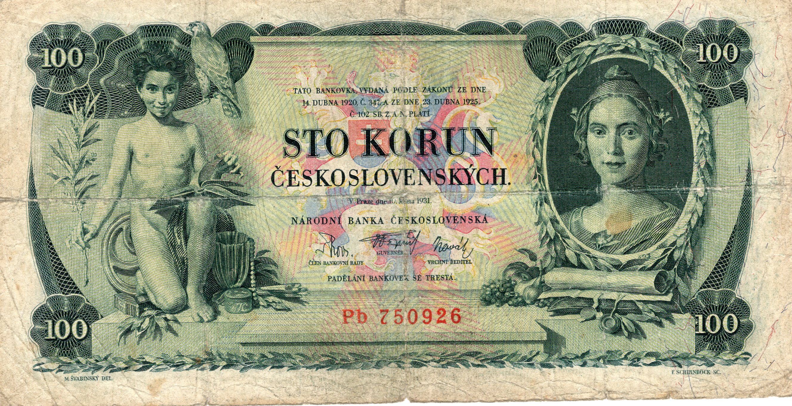 100 Korun 1920, Série Pb 750926