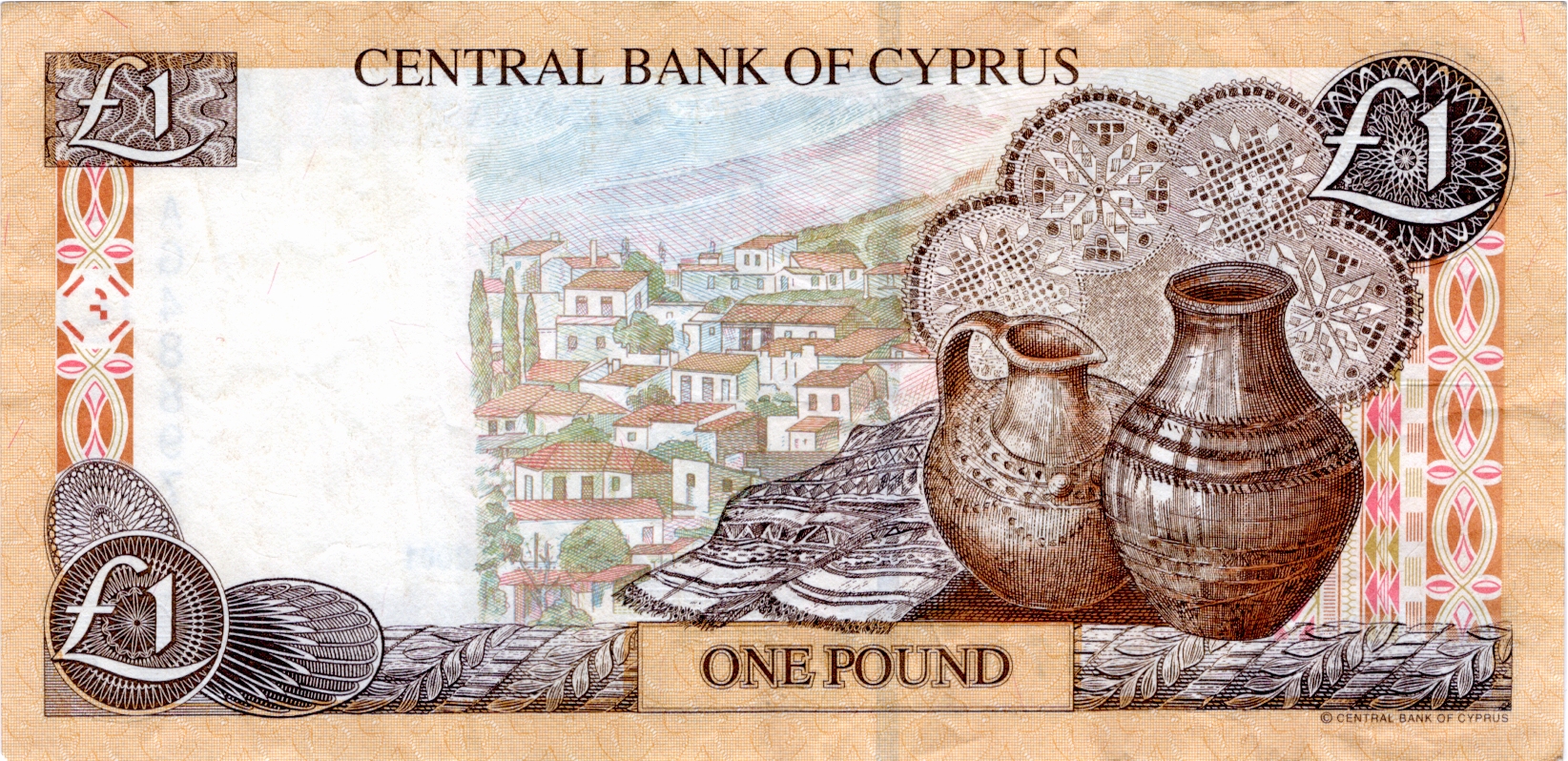Cyprus Bankovka 1 Líra 2001, AG488979