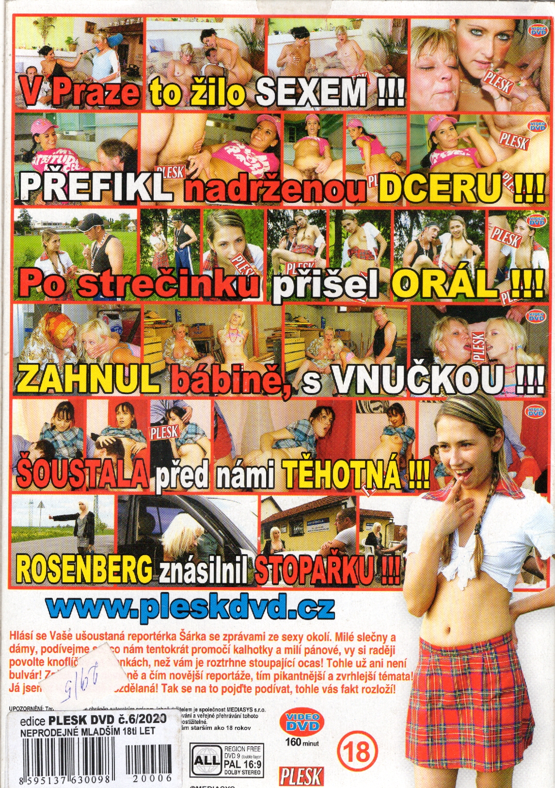 DVD PORNO - PLESK - Pro strečinku přišel ORÁL ! - 160 MINUT !