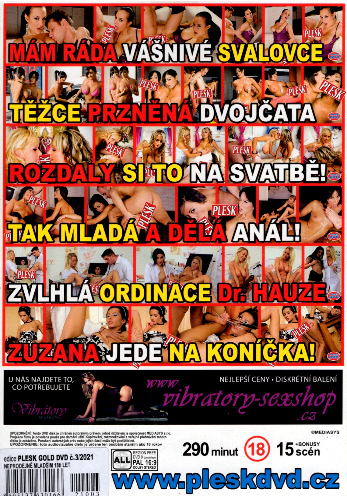 DVD PORNO - PLESK GOLD - Markéta 21 let, Mám ráda vášnivé svalovce
