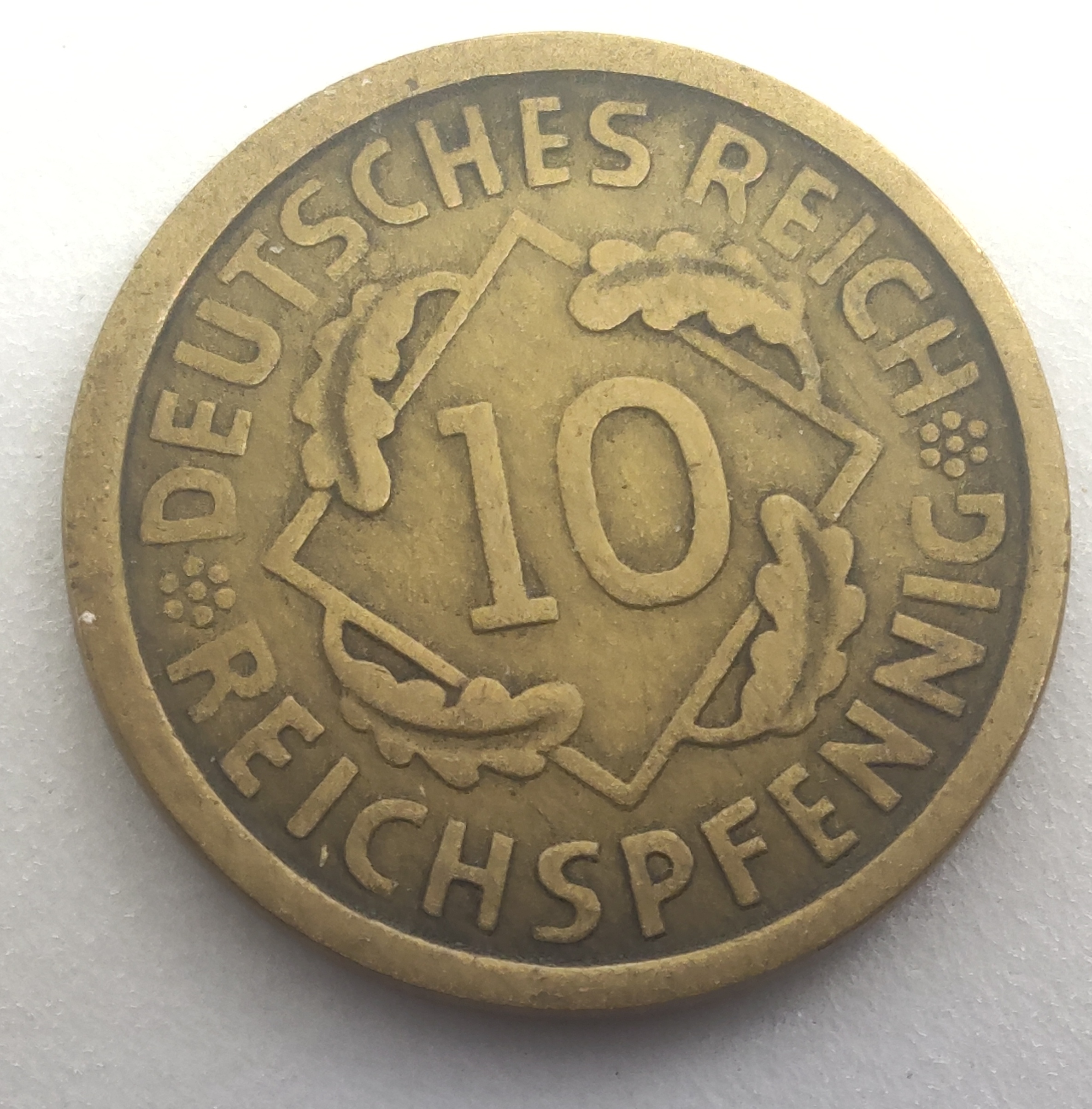 Stará mince 10 pfennig 1924 A