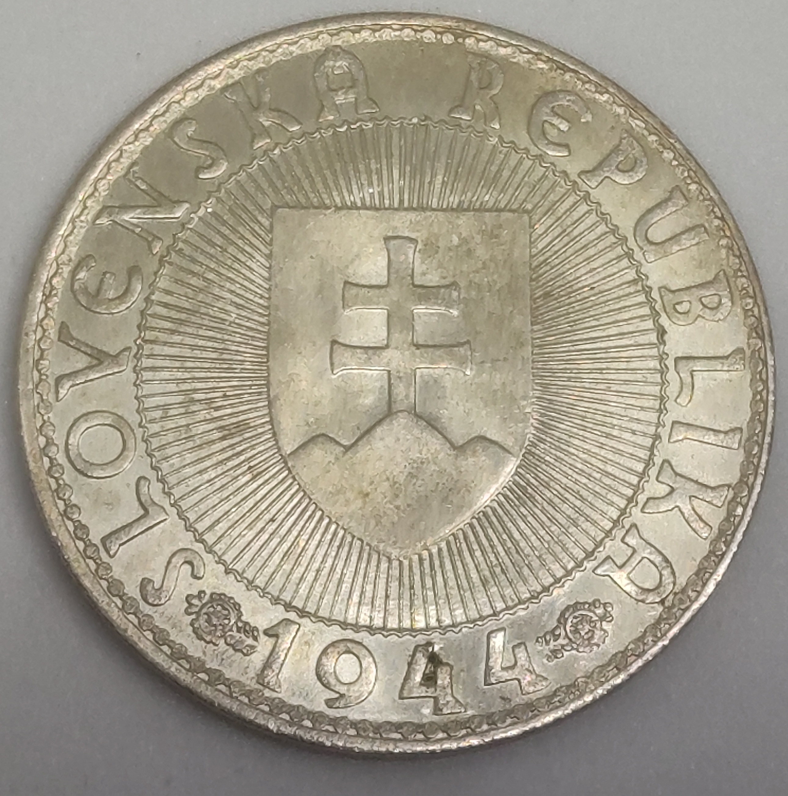 Stará Stříbrná mince 10 korun Slovenských 1944, Pribina 