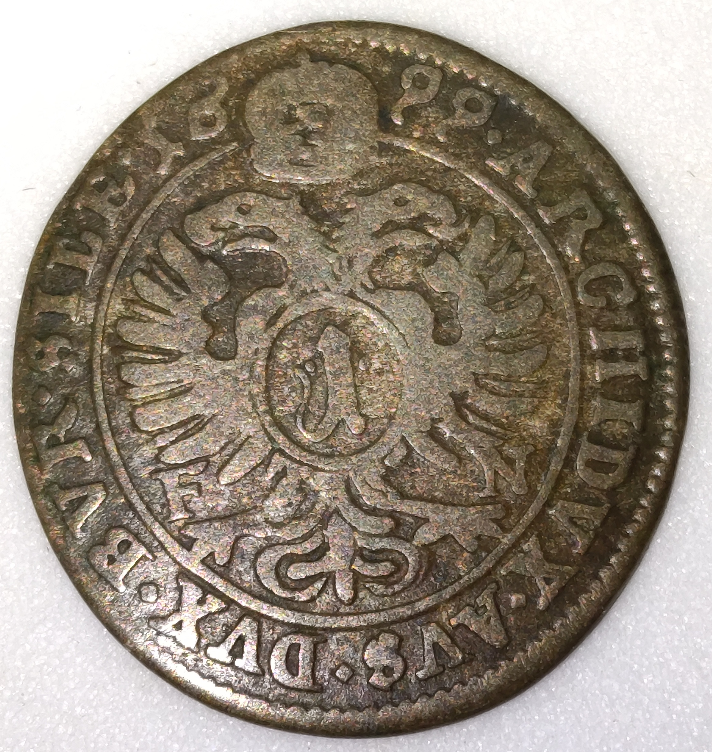Stará Stříbrná mince 1 krejcar 1699 Opole, Leopold I., Vzácnější kus