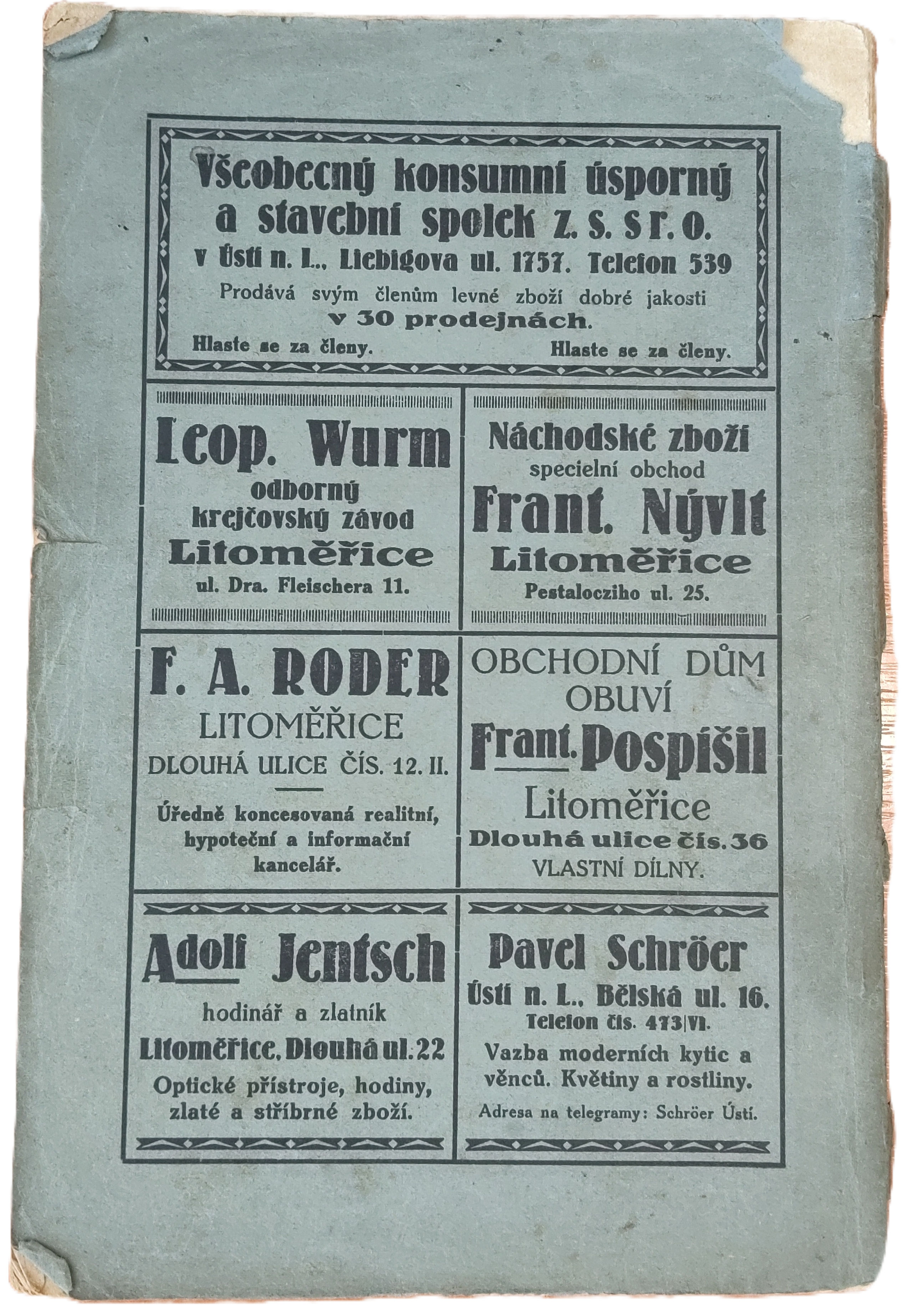 Kniha Potulky ústeckem z roku 1924