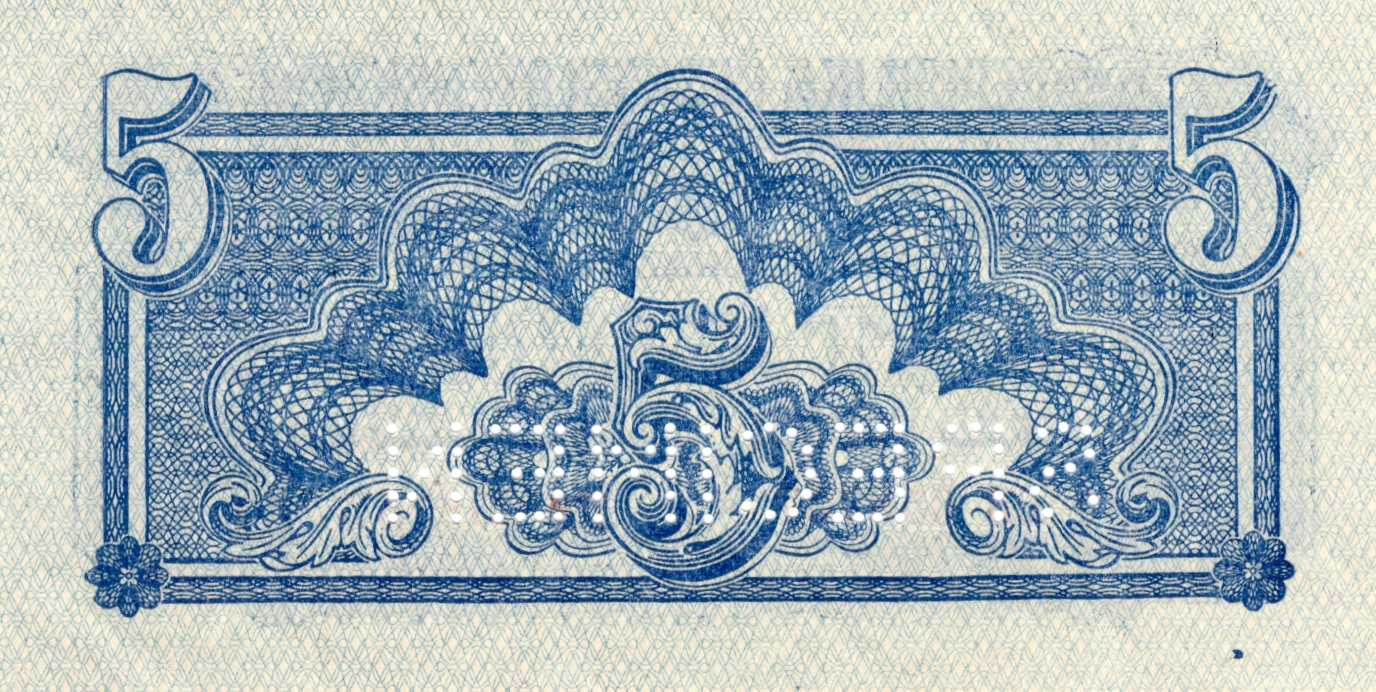 Korunová poukázka 5 korun Československá 1944 - SPECIMEN Série EB 658767