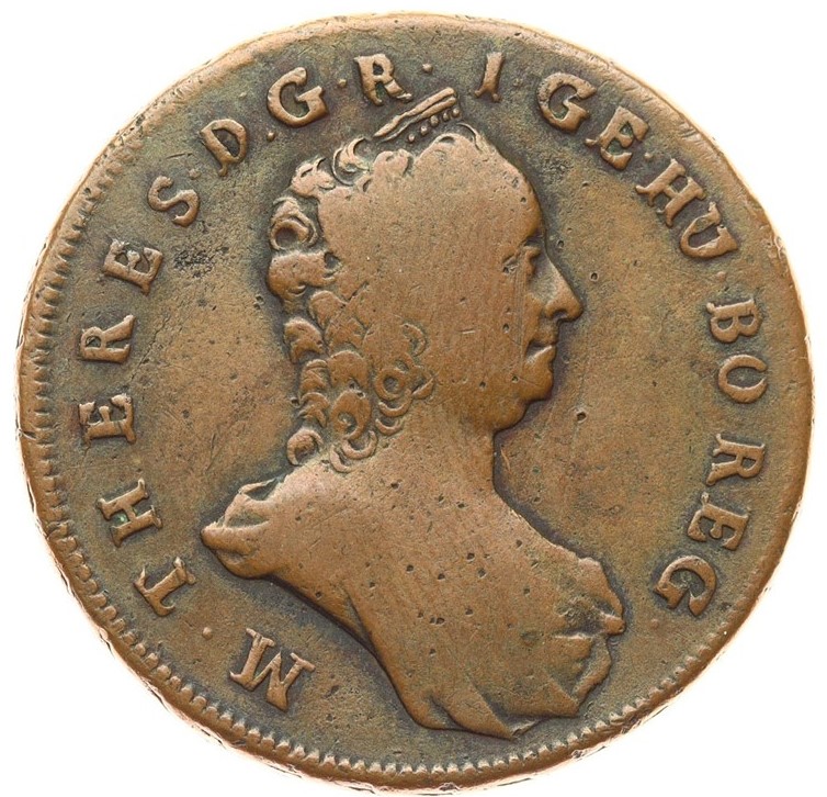Měděná mince 1 poltura KM, Marie Terezie, Rok 1765, Kod 4057, Krásná !