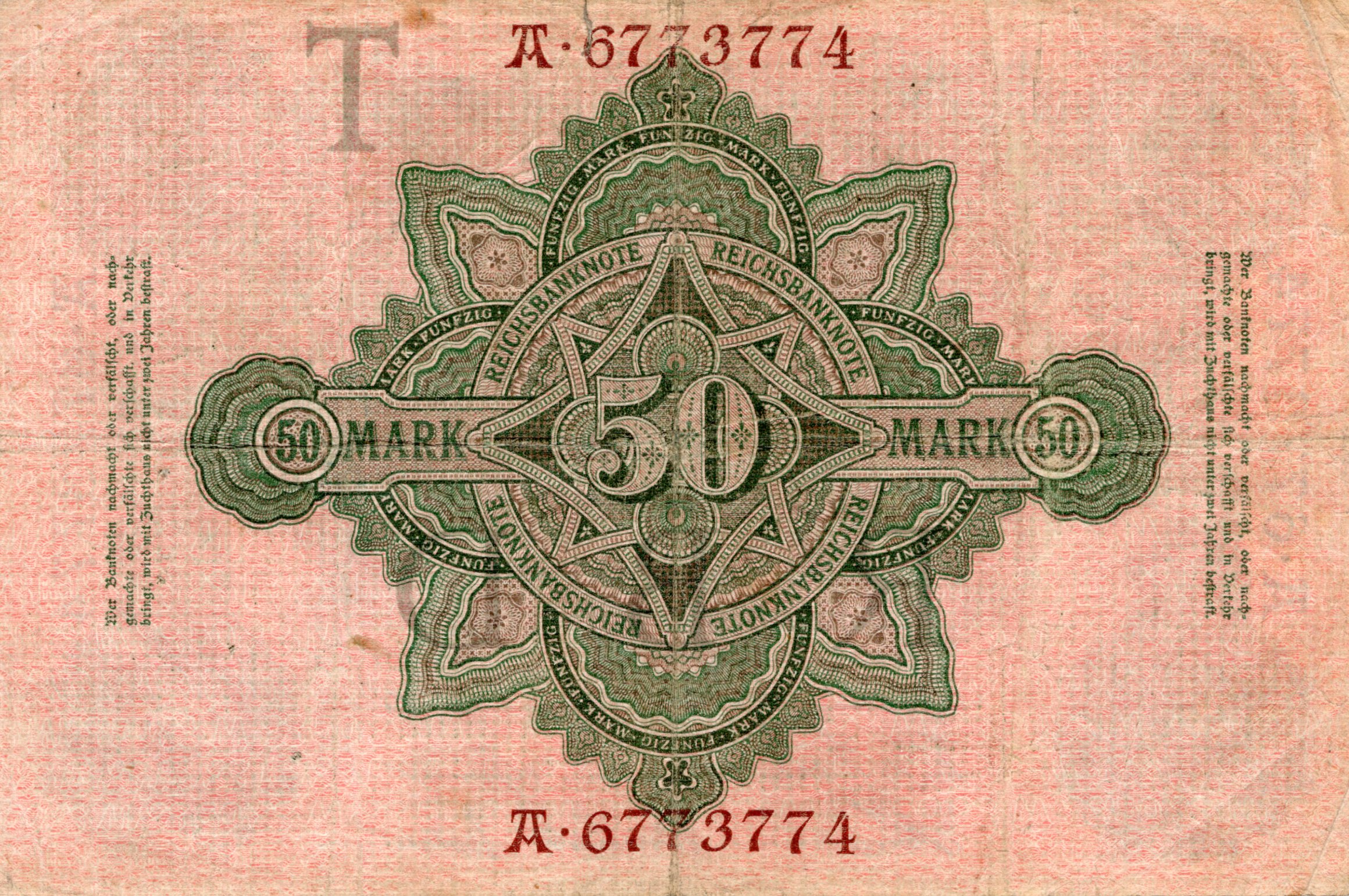 Německá Bankovka 50 Marek rok 1910, A 6773774