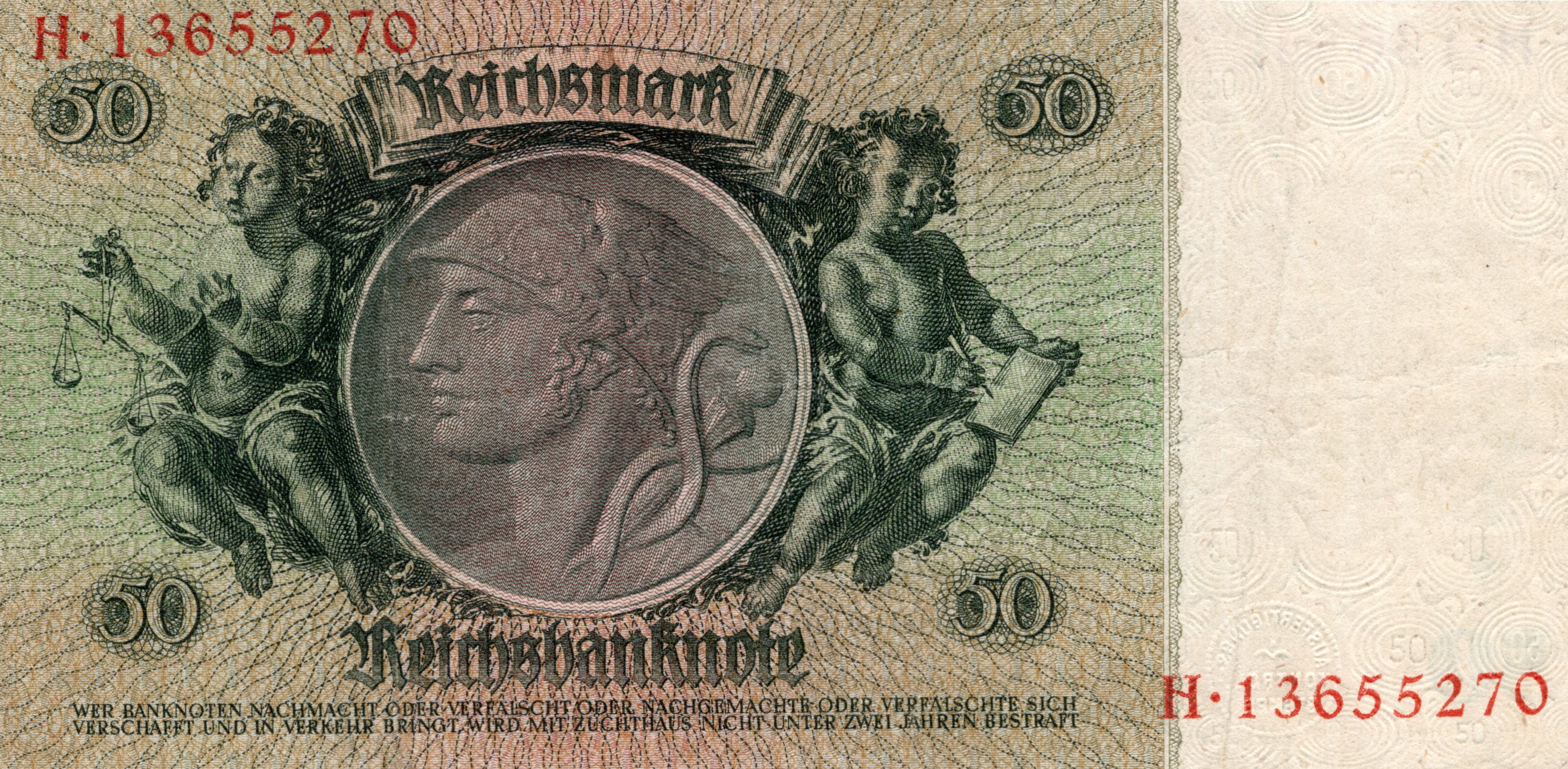 50 Reichsmark 1933, Série H 13655270