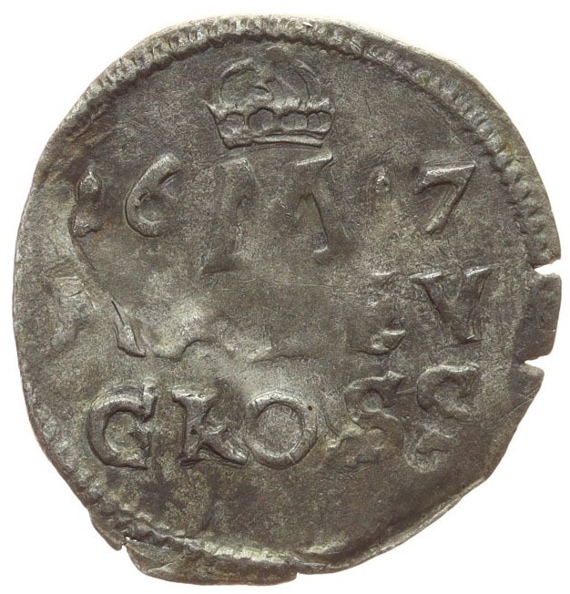 Pěkný Stříbrný Malý groš - Matiáš II. Rok 1617 !