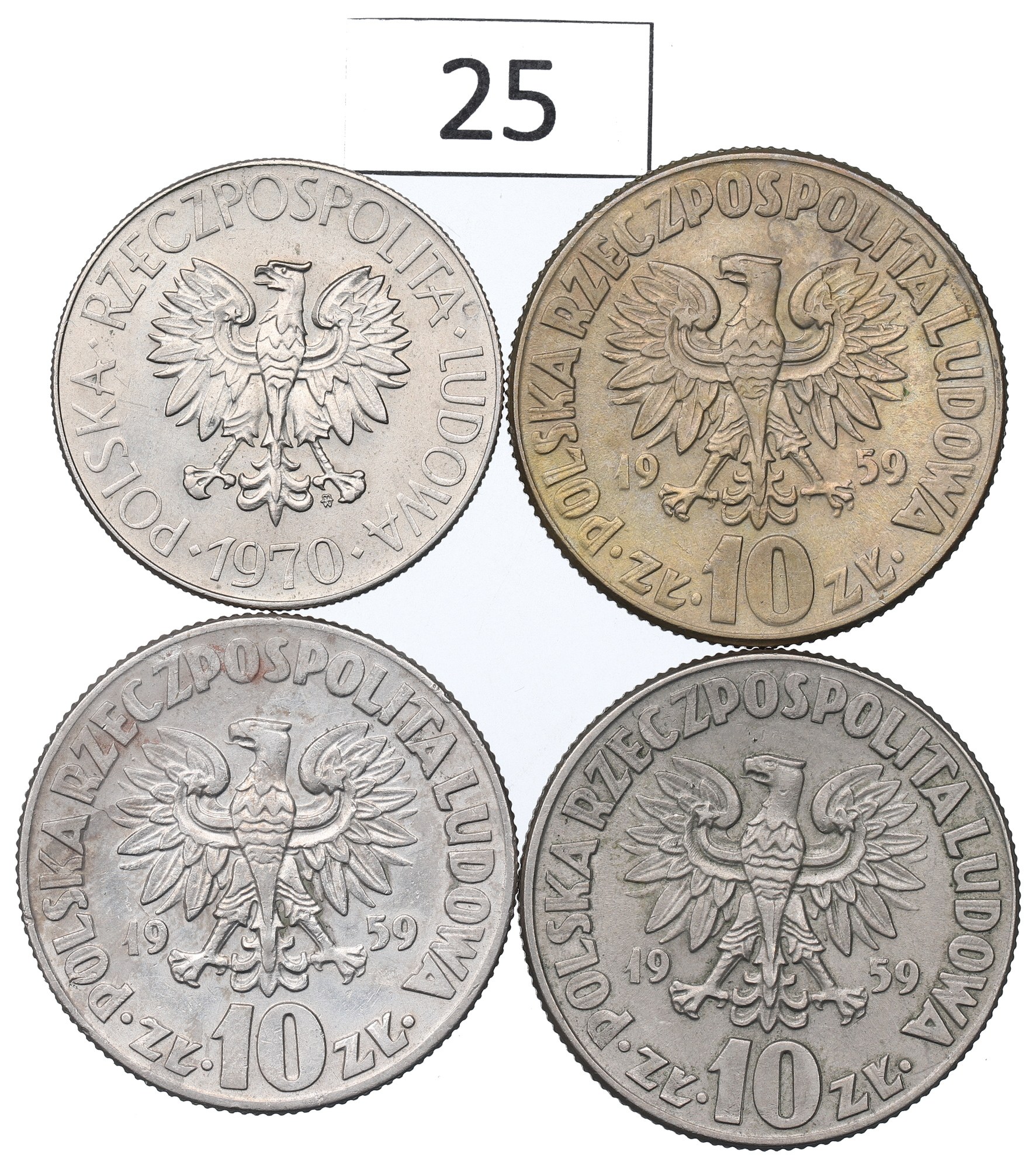 Sada mincí 4ks, Polská lidová republika 10 zlotých, Kod 25