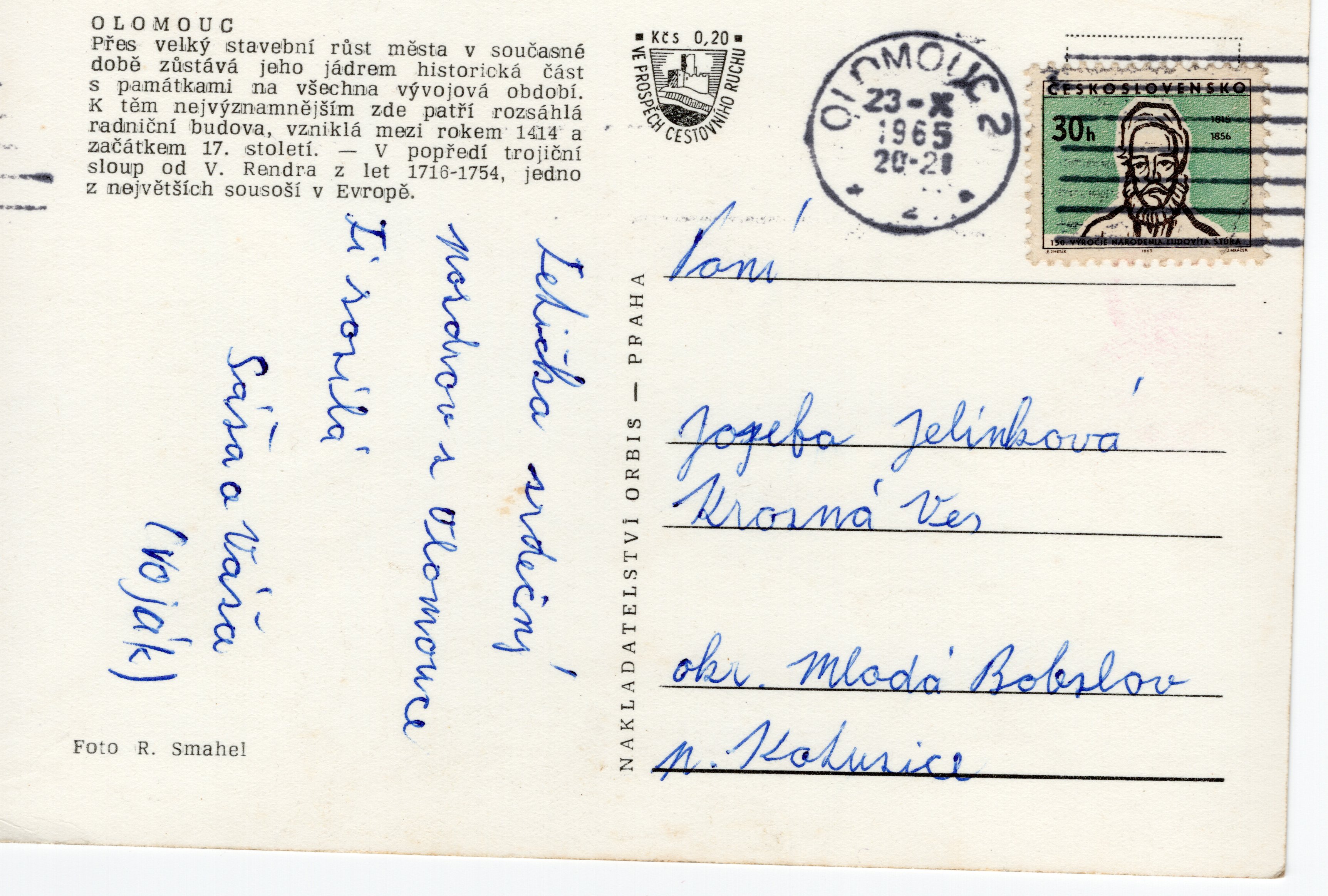 Stará Pohlednice Olomouc 1965
