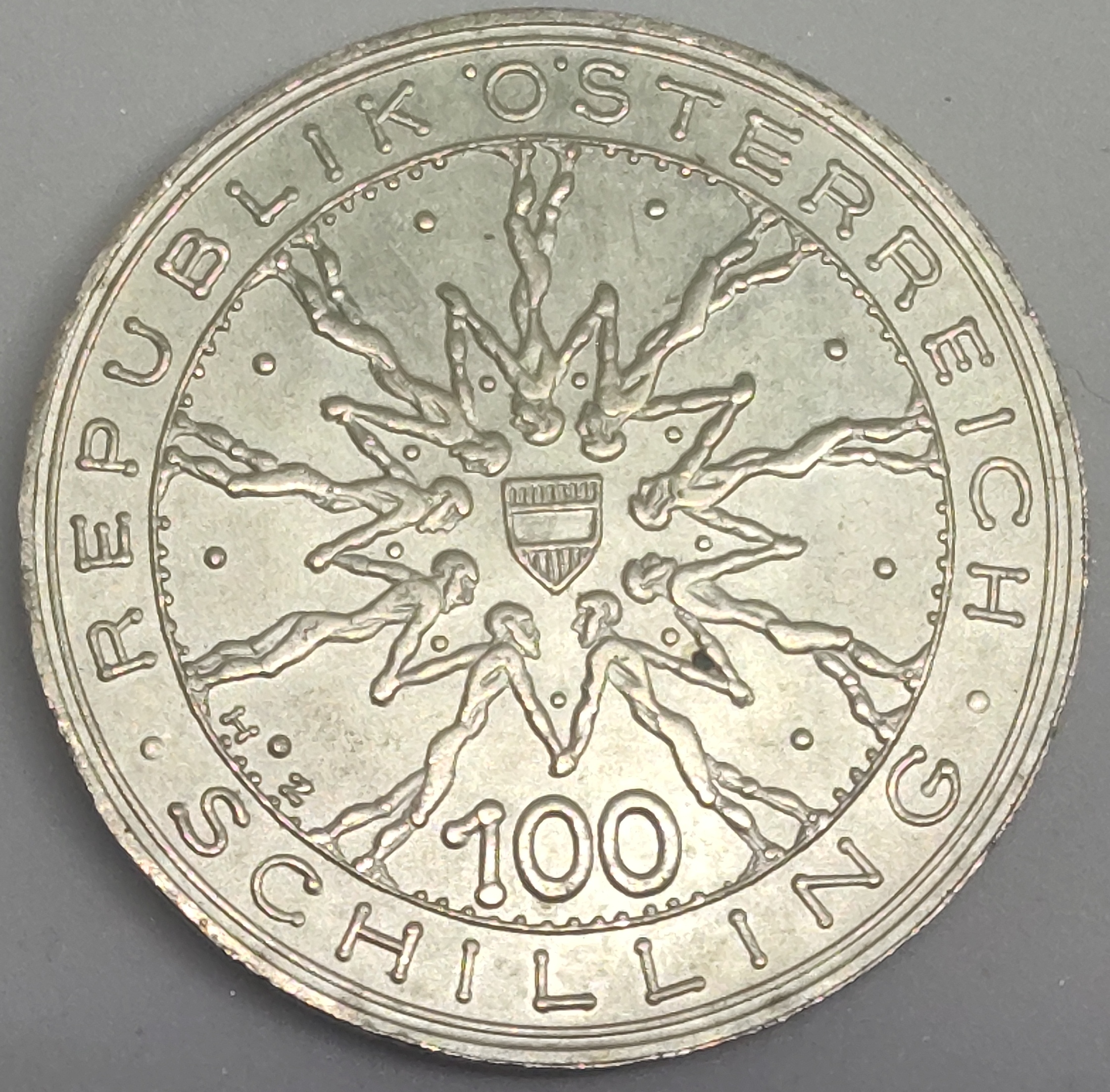 Stará Stříbrná Rakouská mince - 100 šilinků 1978 24 gr. 700 výročí