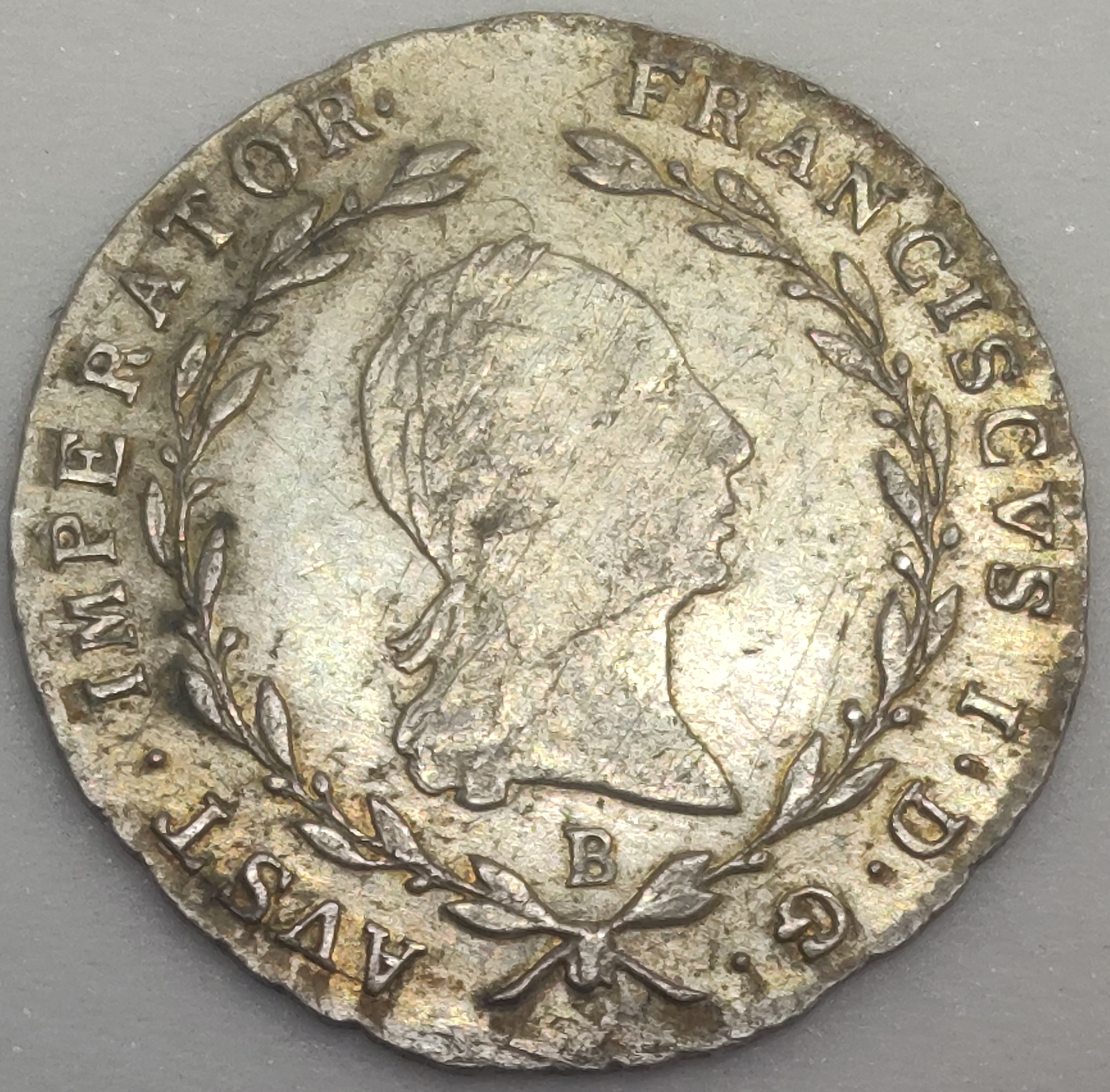 Stará Stříbrná mince, 5 krejcár 1818 B, Kremnica - Františka I.,Vzácnější typ !
