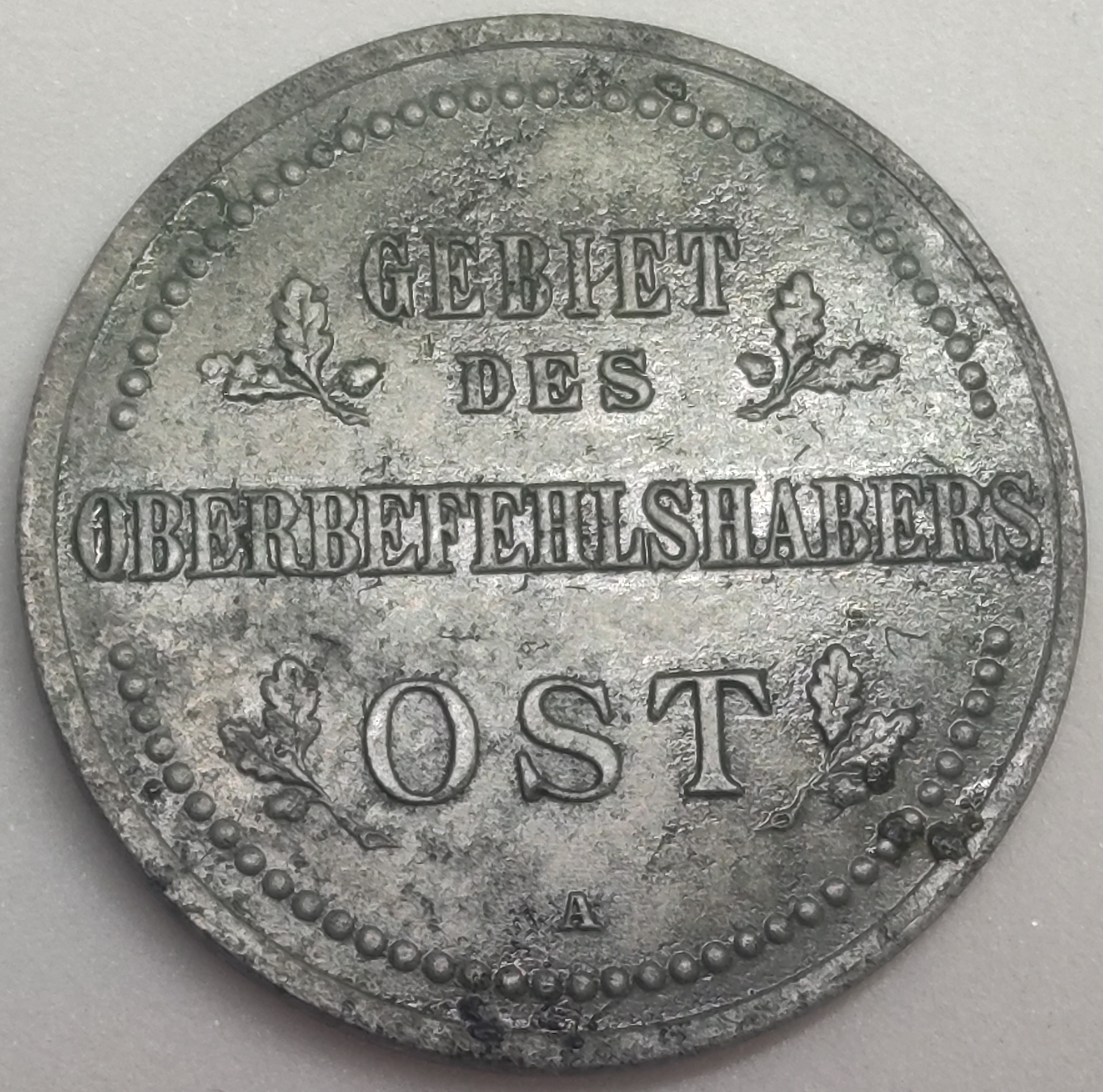 Stará mince 3 kopějky, OST 1916 A, Berlín - pěkný kroužkový výtisk