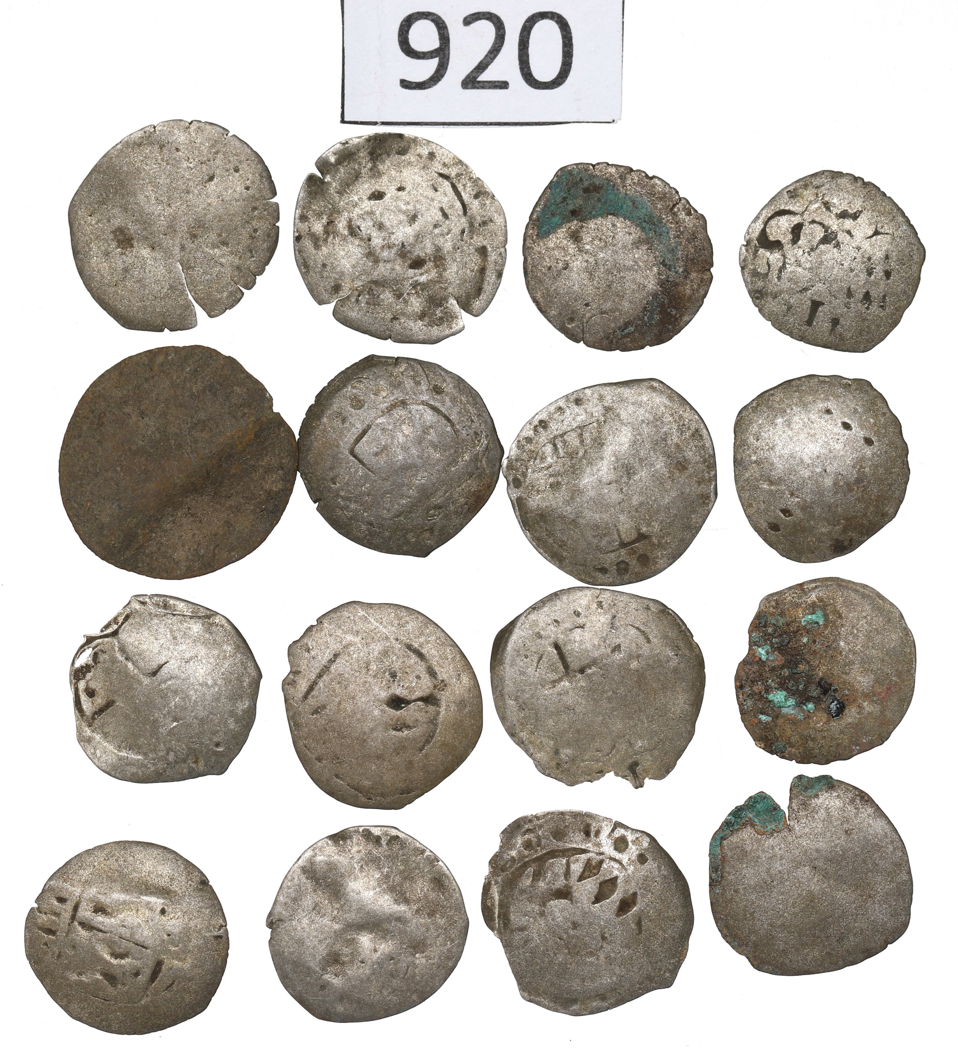 Staré Stříbrné Mince v sadě 16 kusů 15-16 století, Kod 920