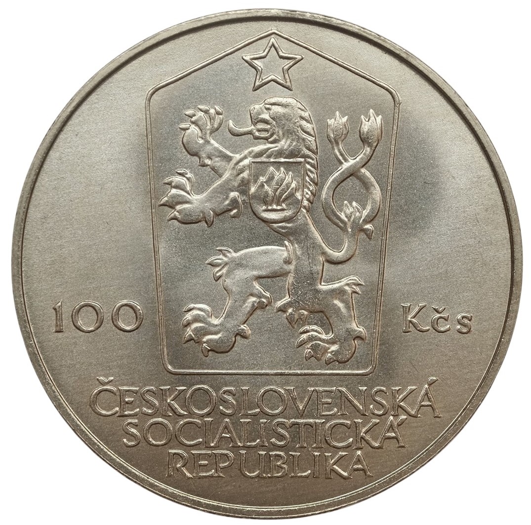 Stříbrná mince 100 korun Antonín Zápotocký Rok 1984, 9 gramů, Velice krásný kus !