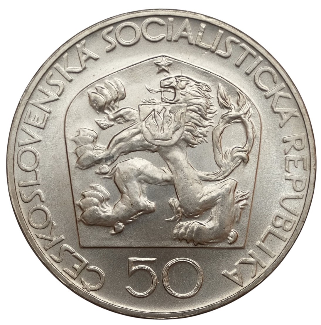 Stříbrná mince 50 korun Josef Jungmann Rok 1973, 13 gramů, Velice krásný kus !