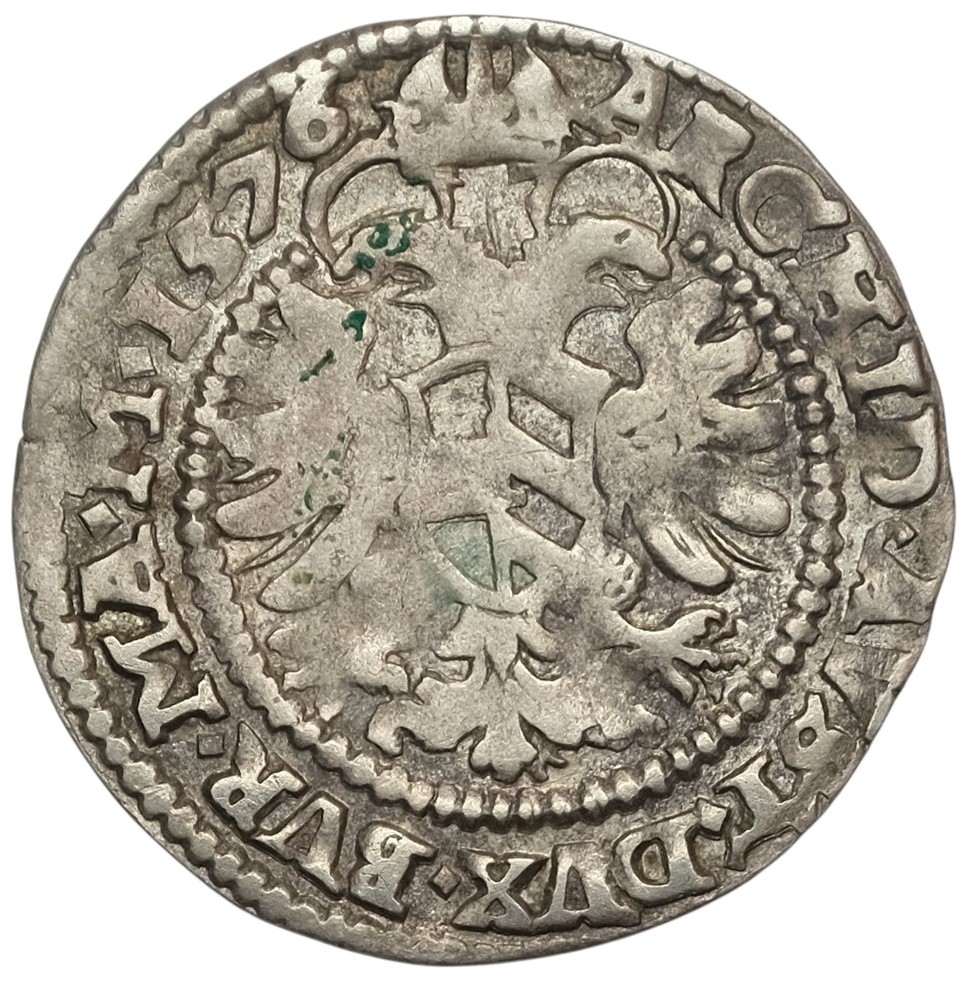 Stříbrná mince Bílý Groš rok 1576 - Rudolf II. 1,46 gramů