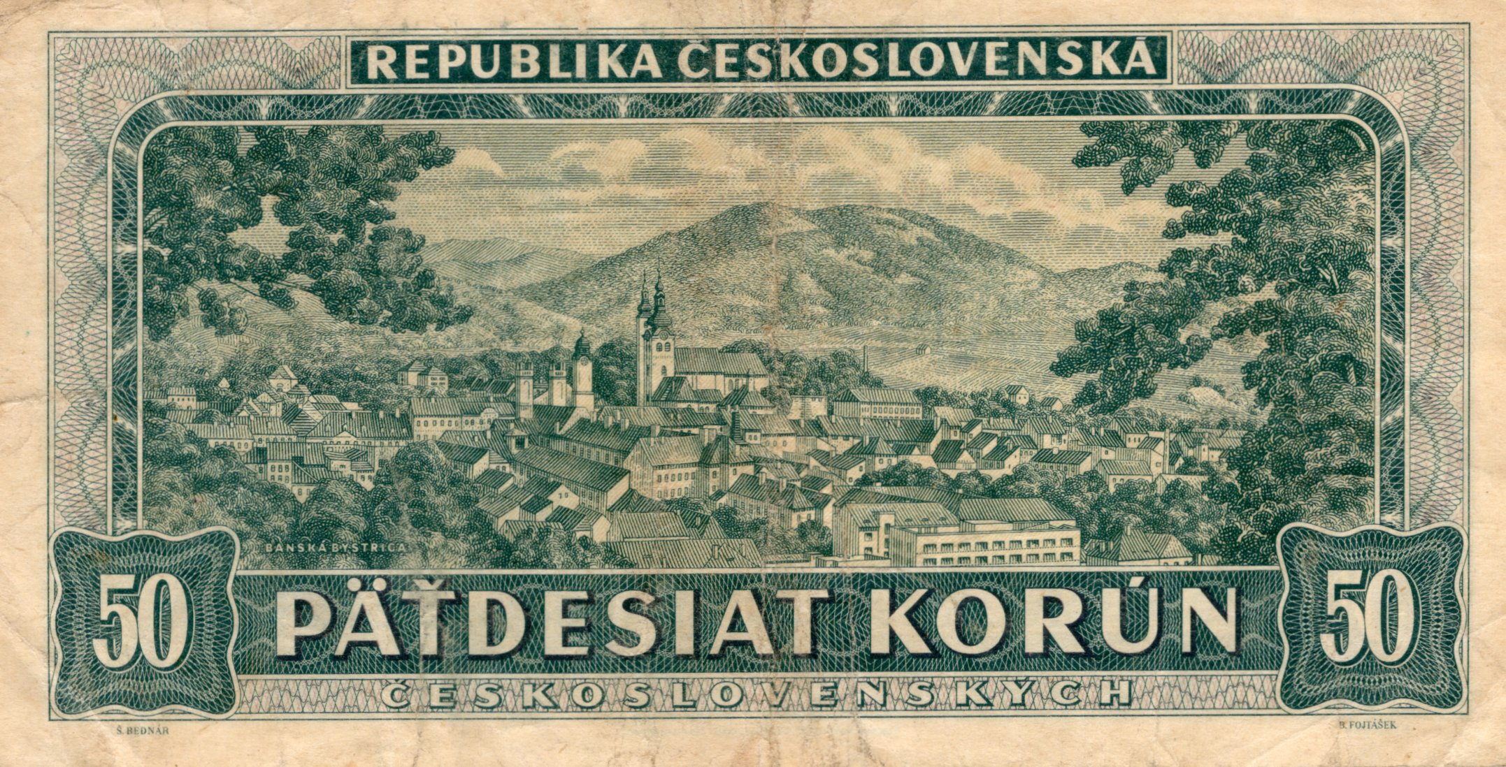 Bankovka 50 Korún Československých 1948, A39 - 056801