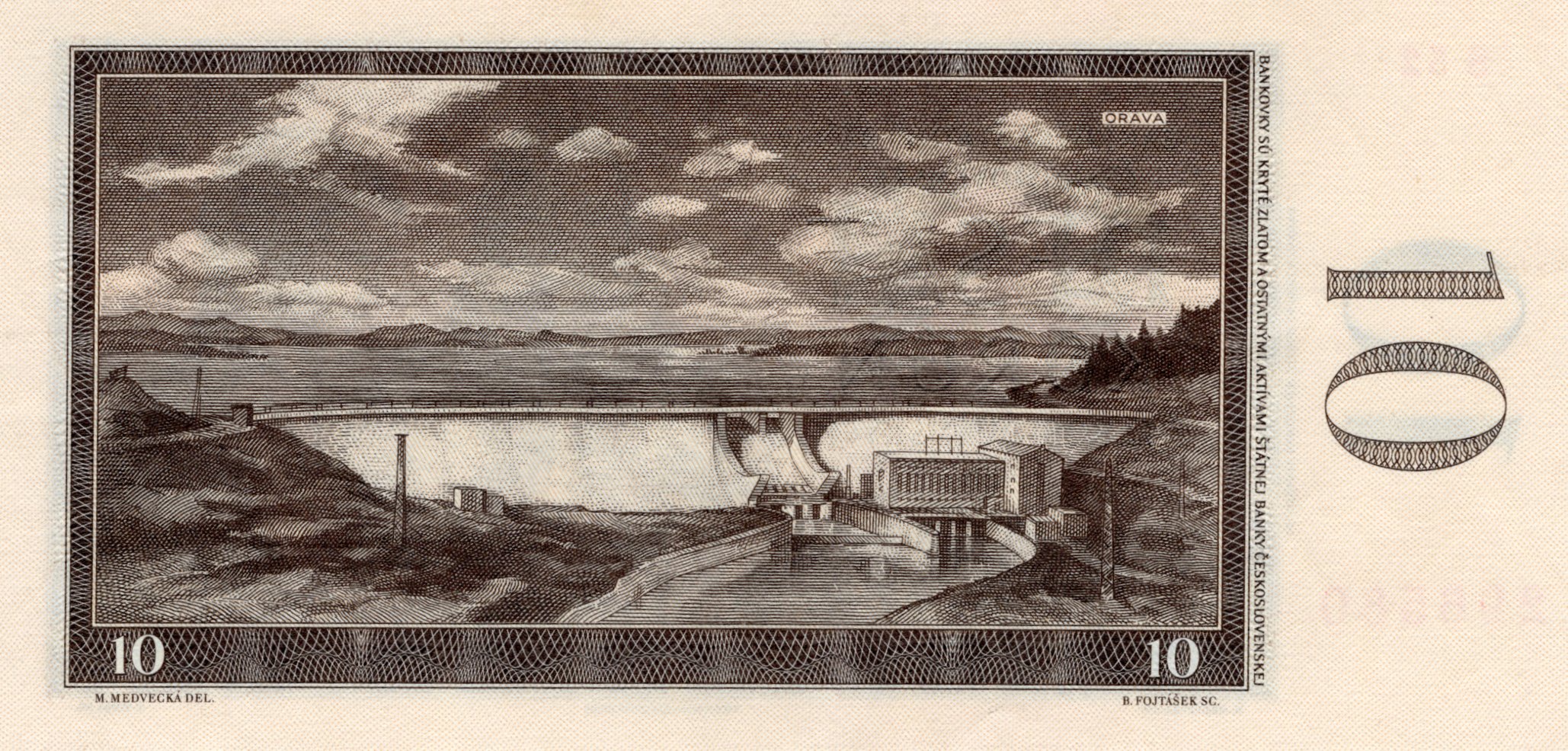 Bankovka 10 korun 1960, Série S52 296580