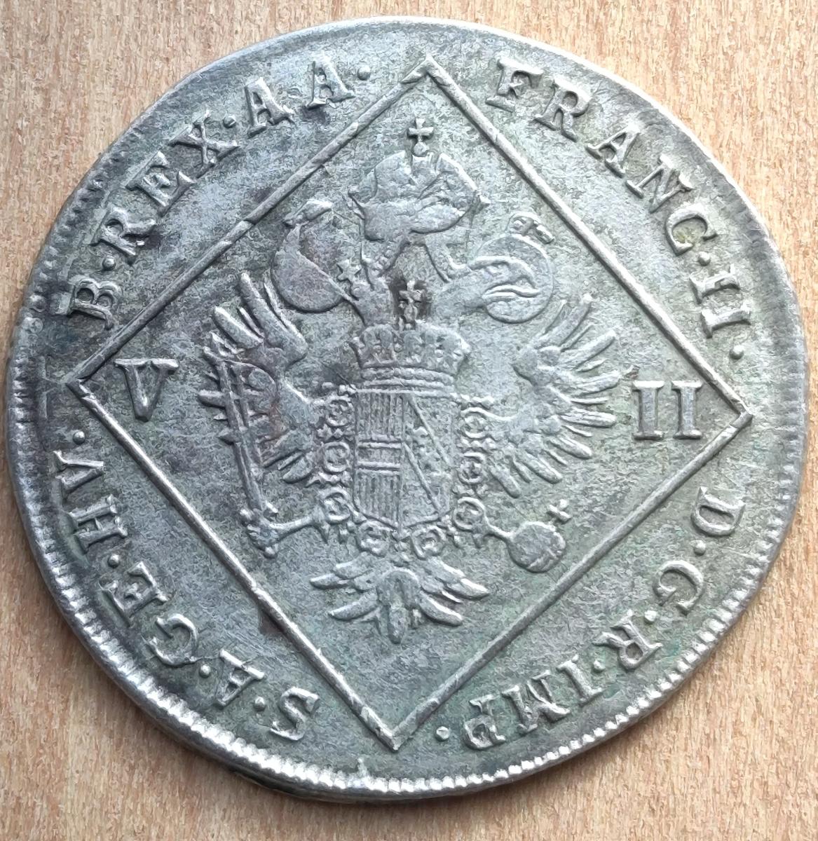 Stříbrná mince 7 krejcarů 1802 E Vzácnější ( kód 2 ) - Kreuzer 1802E