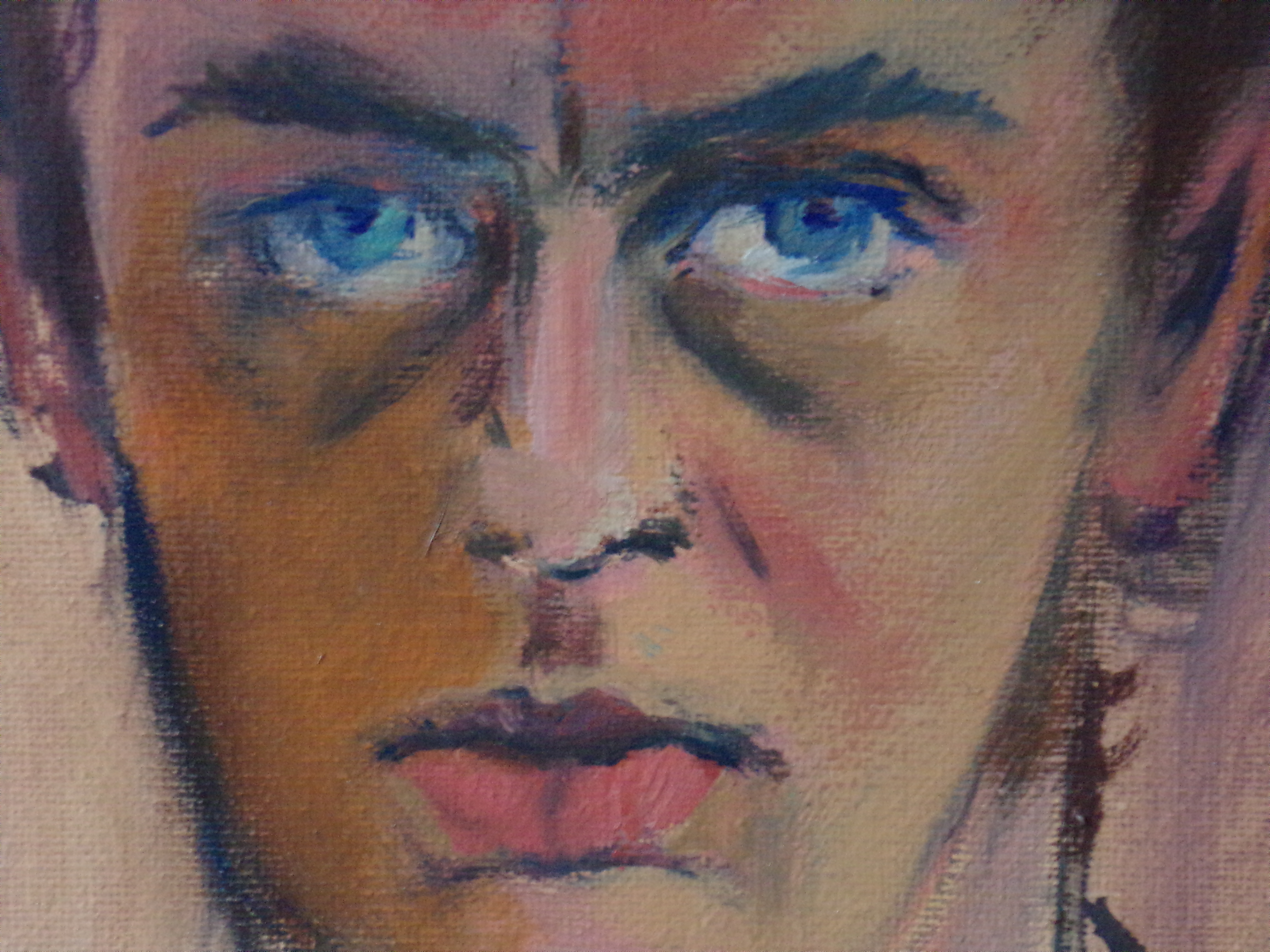 Krásný obraz, Olej na plátně, Modrooký hoch