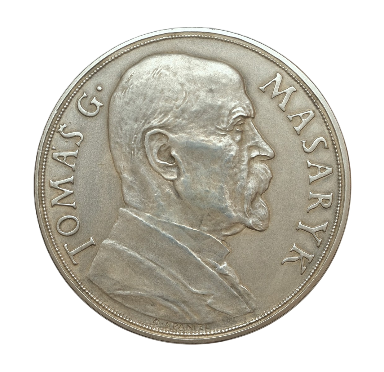 Stříbrná medaile, T.G. Masaryk 50 mm Rok 1935, 49 gramů !