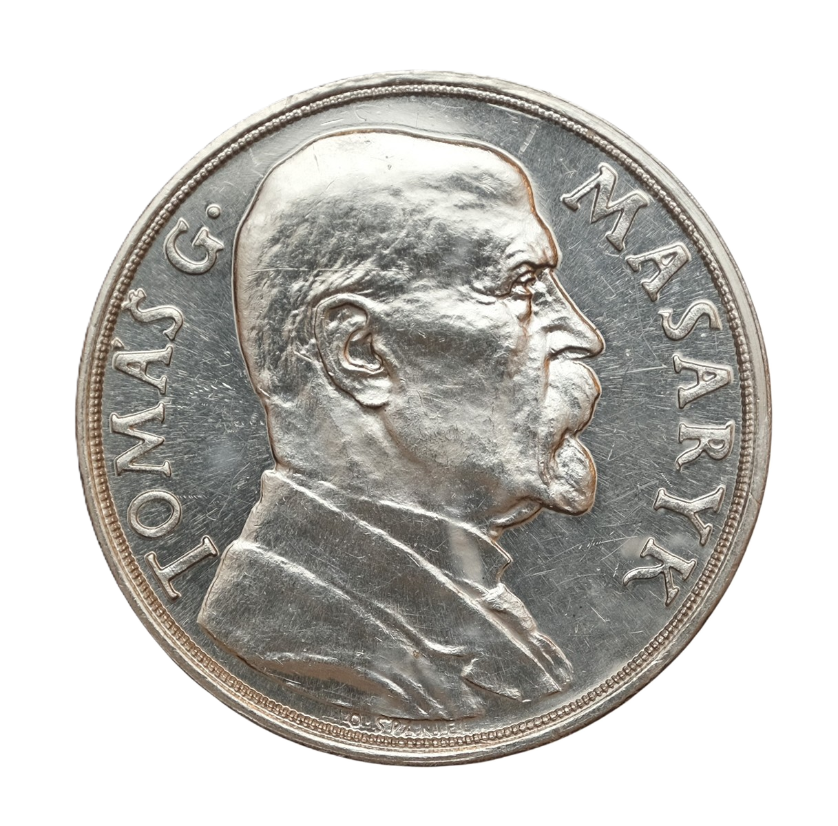 Stříbrná medaile, T.G. Masaryk 32 mm, Rok 1935, 14,78 gramů !