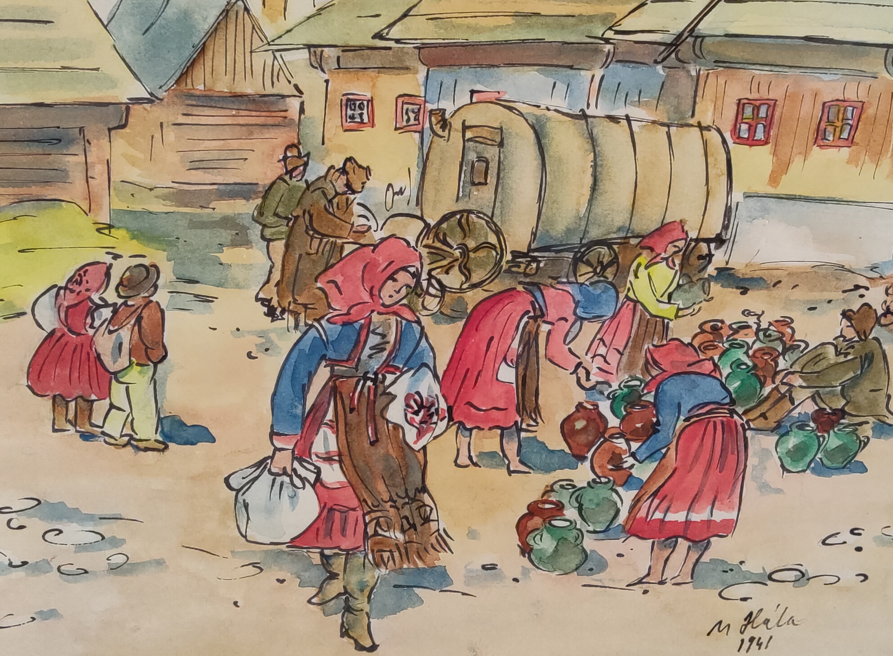 Akvarel - Obraz Jan Hála 1941