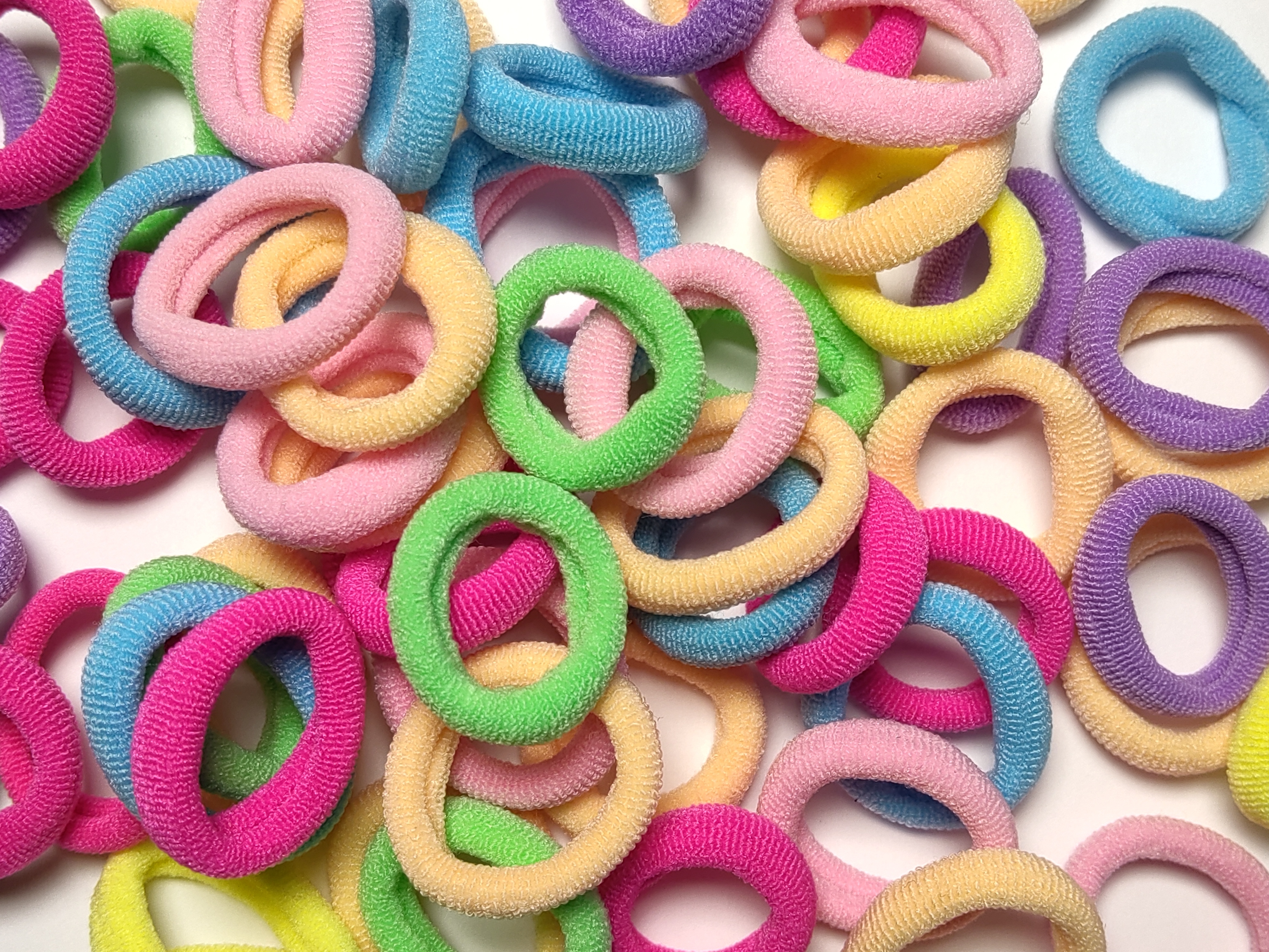 Bavlněné barevné gumičky do culíku 50ks č.6
