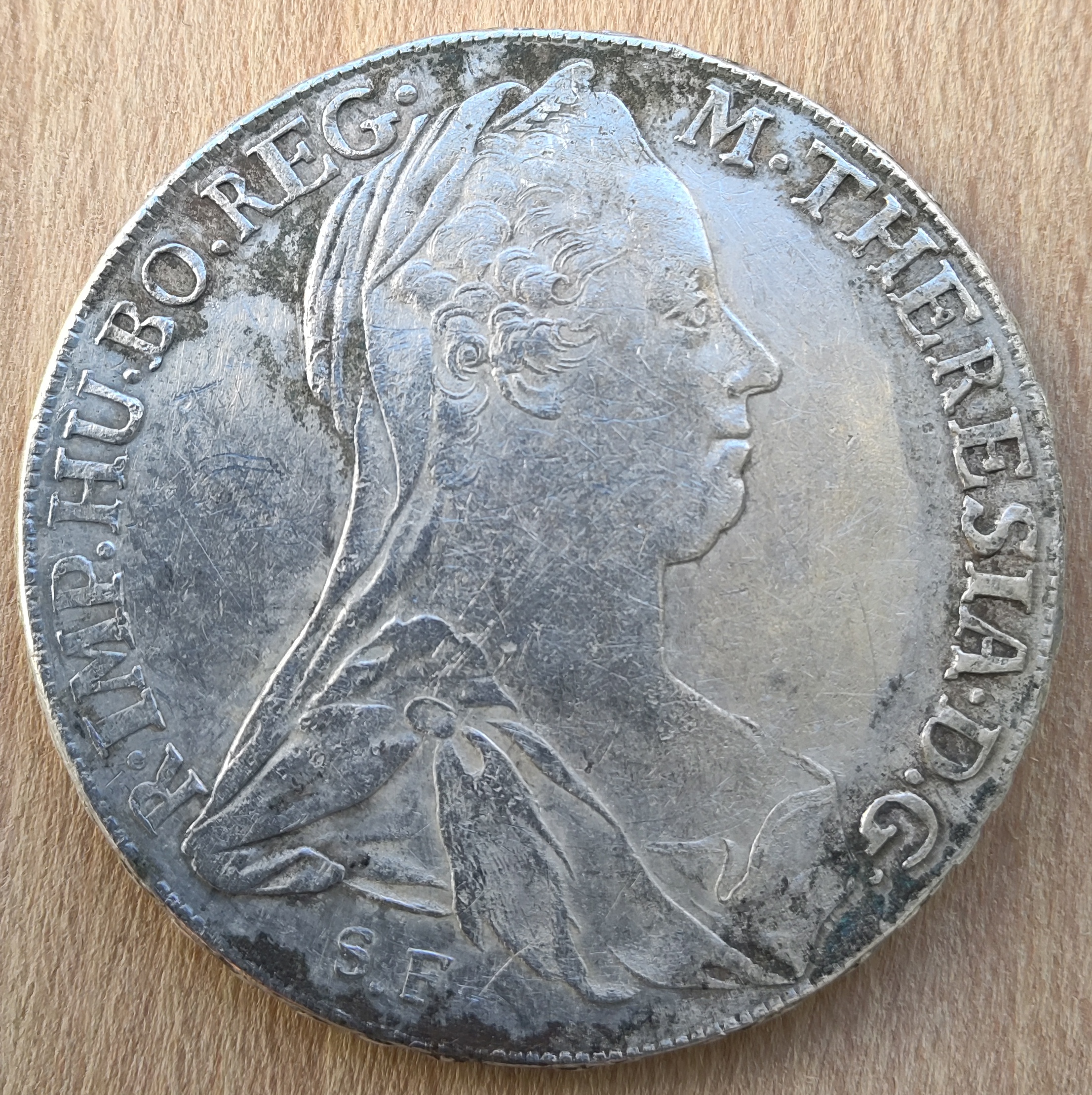 Stříbrná Mince Tolar Marie Terezie rok 1780 - 27,8g Extrémně Vzácný ! č.6