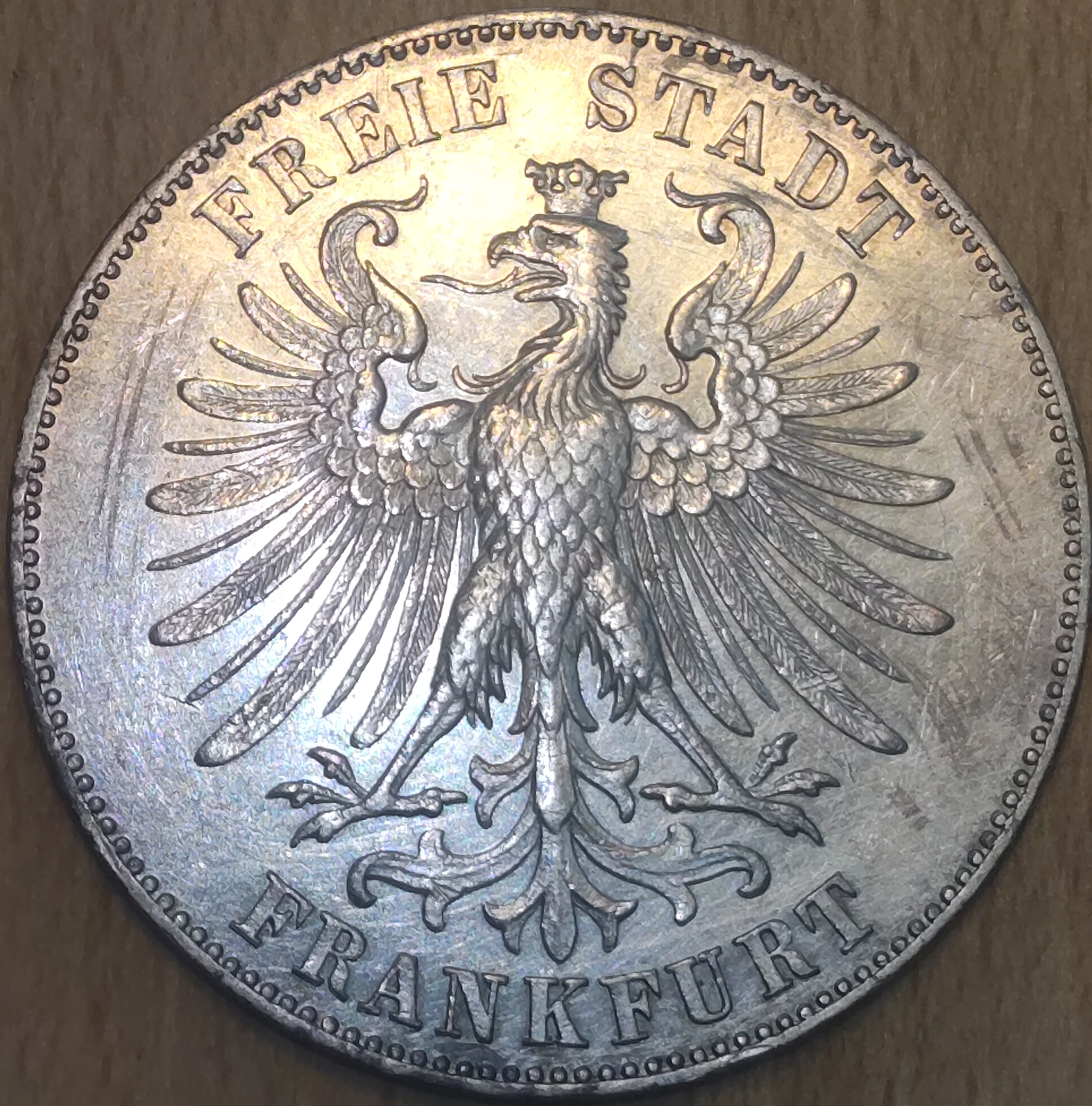 Německý státní tolar 1859 Frankfurtská stříbrná mince. Vzácný kousek !