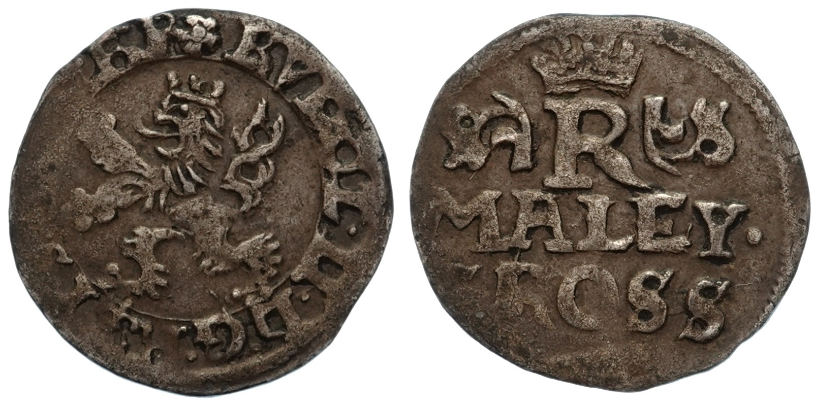 Pěkný Stříbrný Malý groš, Praha - Rudolf II. Stav 2/1-