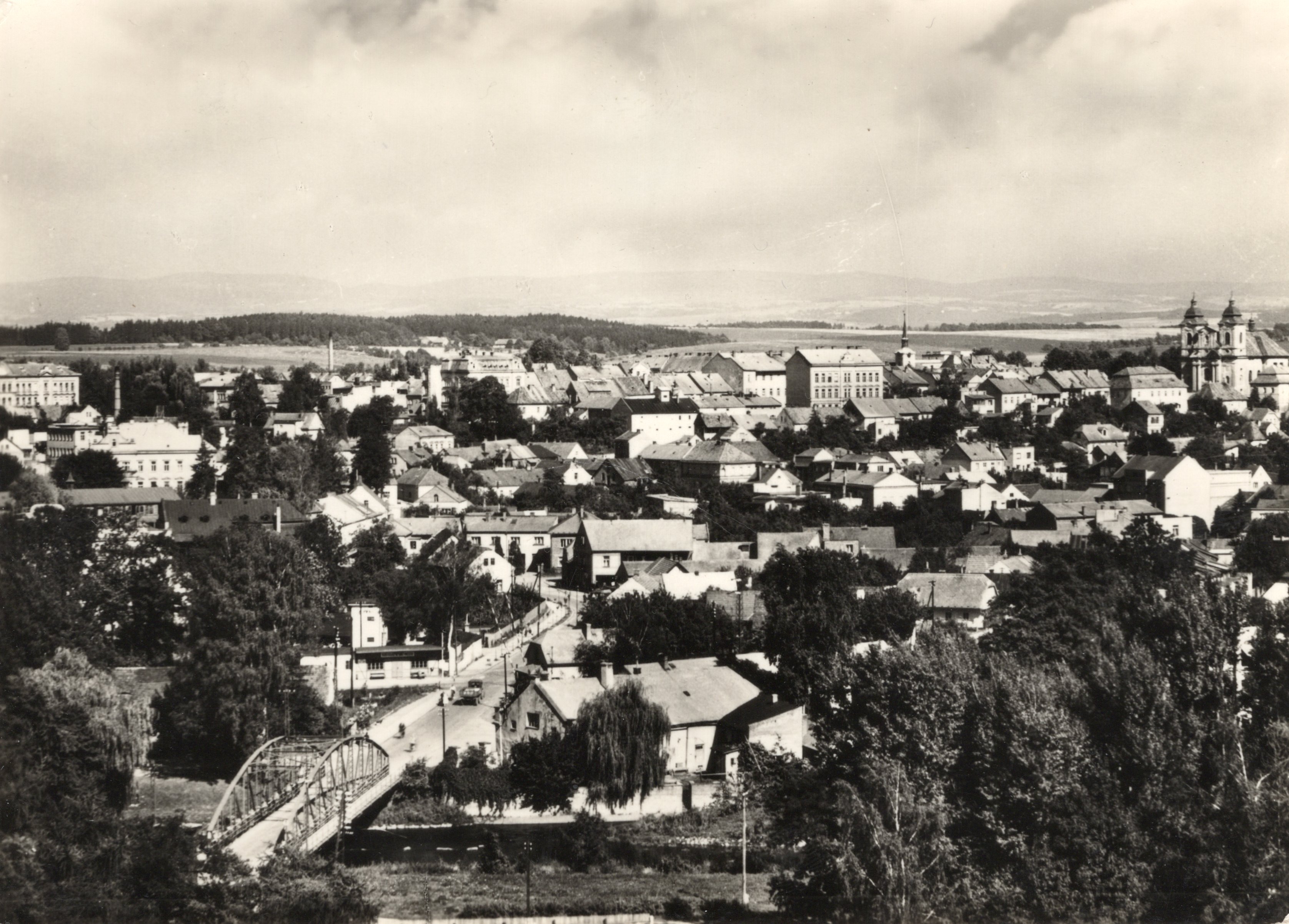 Stará Pohlednice Kostelec nad Orlicí, celkový pohled