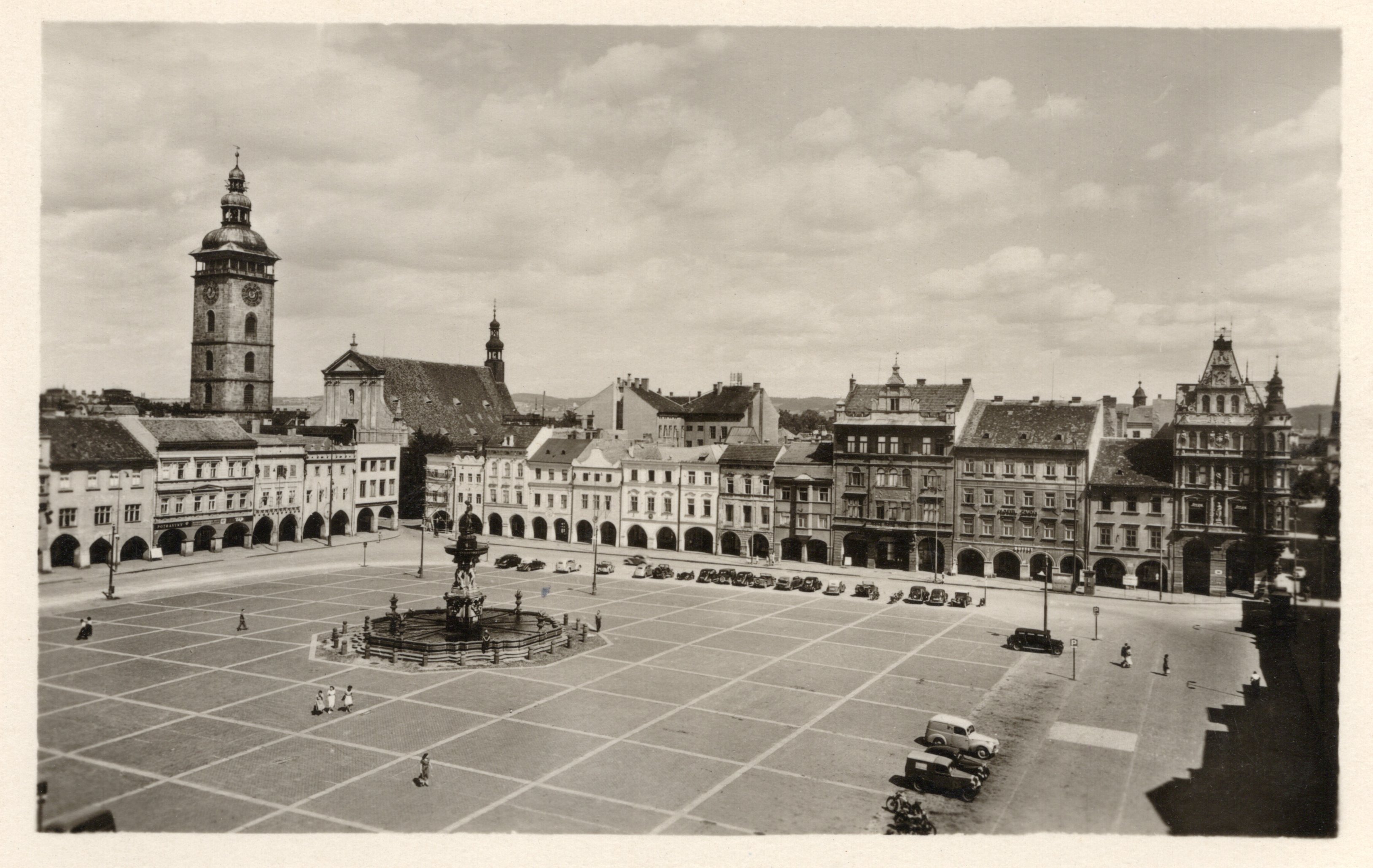Stará Pohlednice České Budějovice Žižkovo náměstí