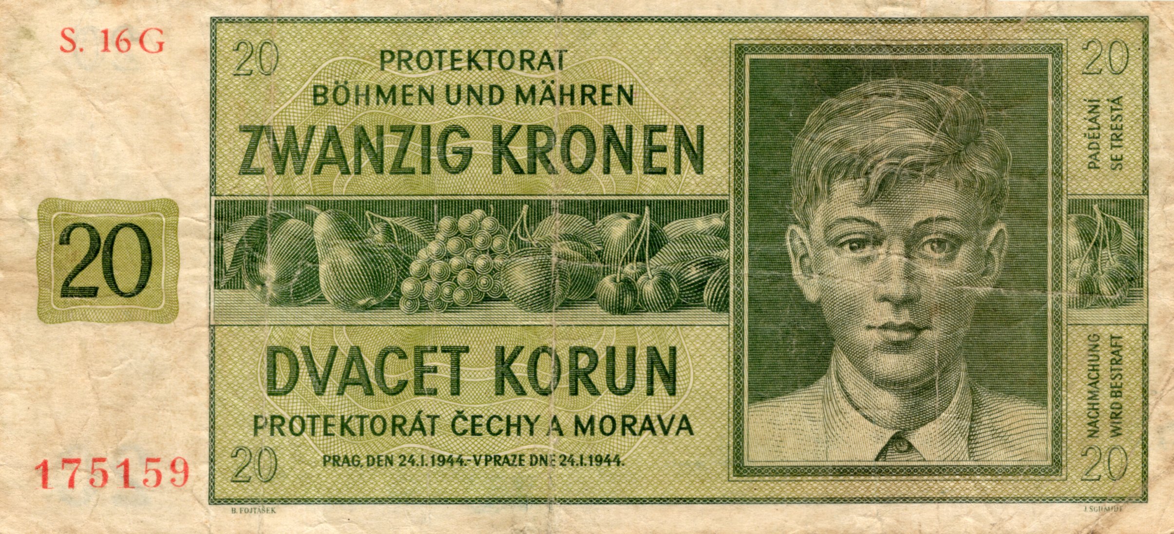 Dvacet korun 1944, S.16G 175159