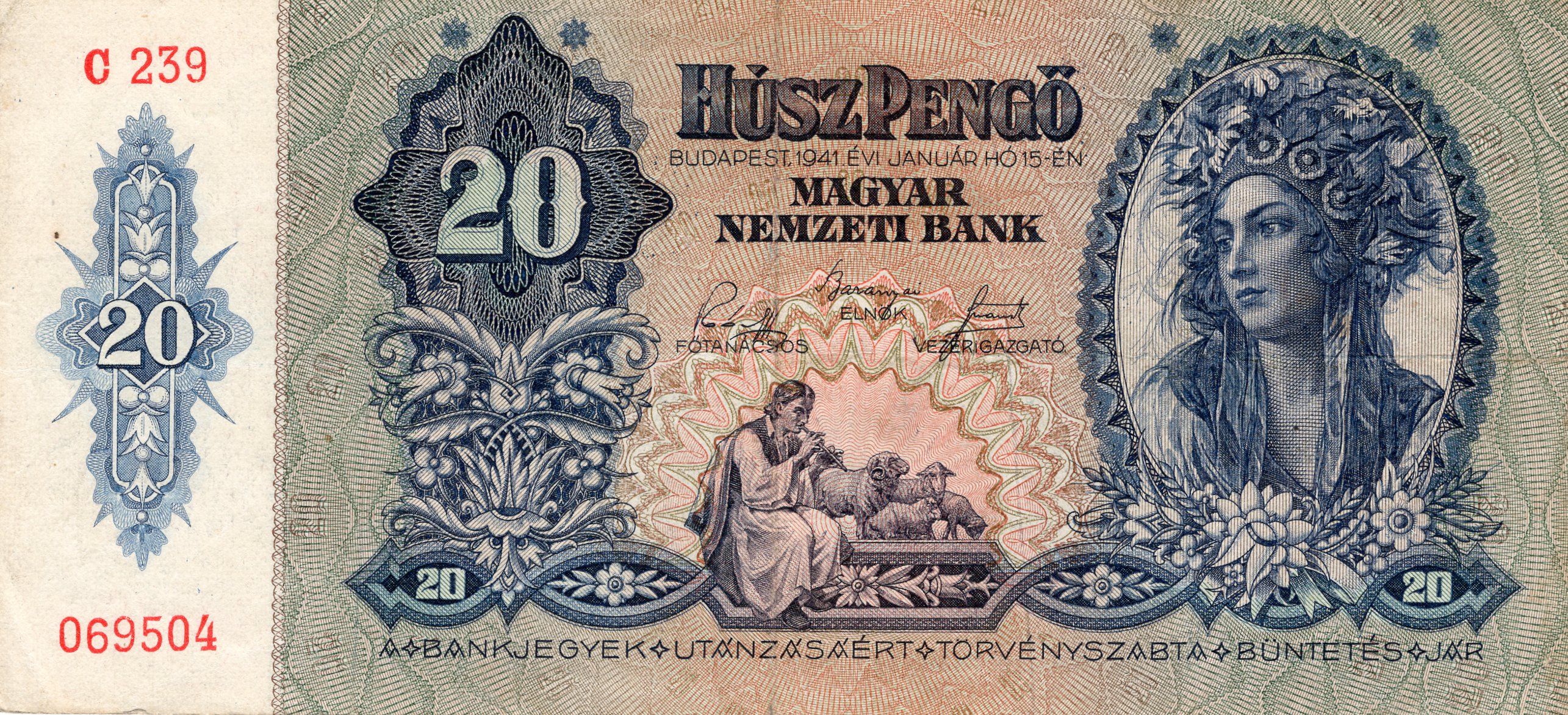20 Pengö 1941, C 239  069504