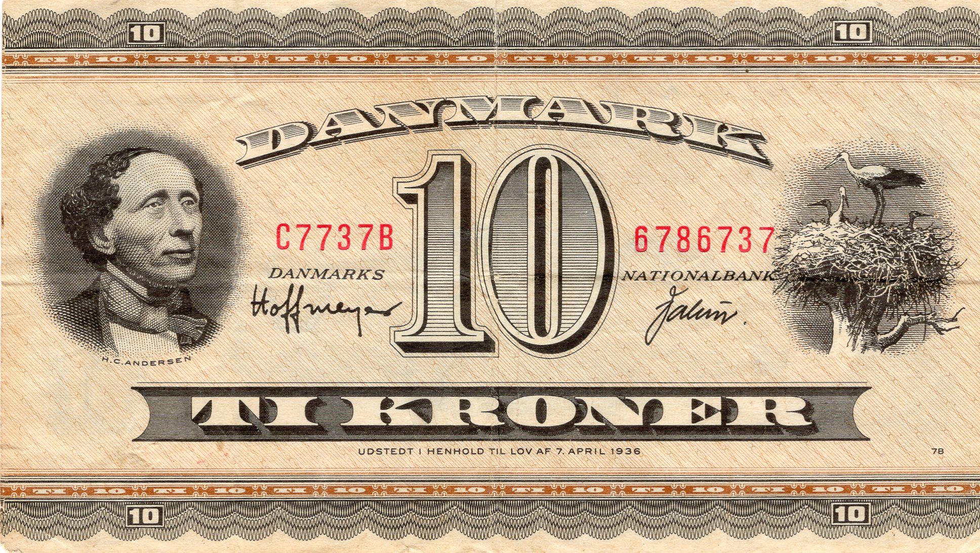 Bankovka 10 korun 1936 C7737B