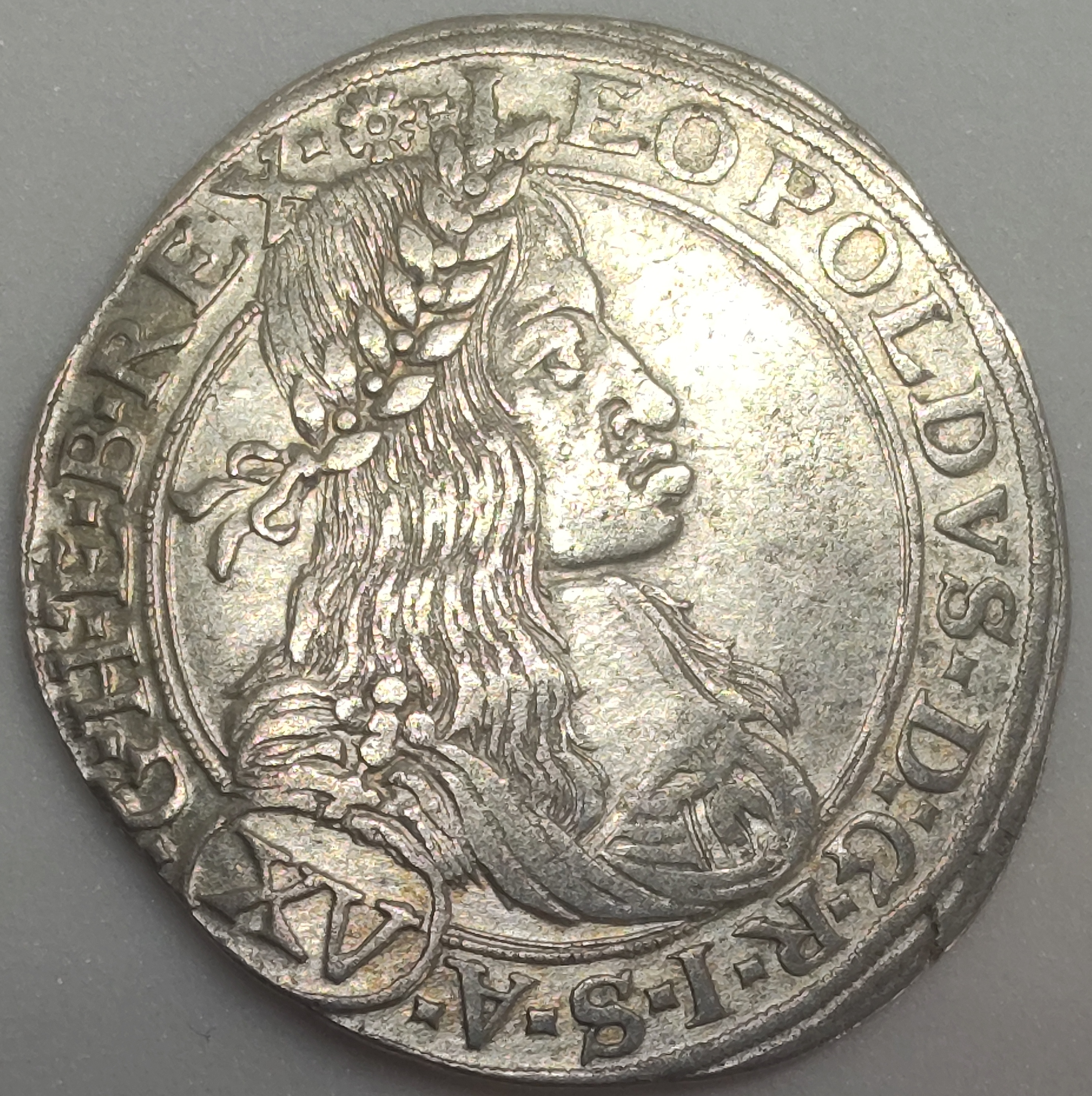 Stříbrná mince Leopold I., 15 krejcar, Rok 1663 CA, Vídeň