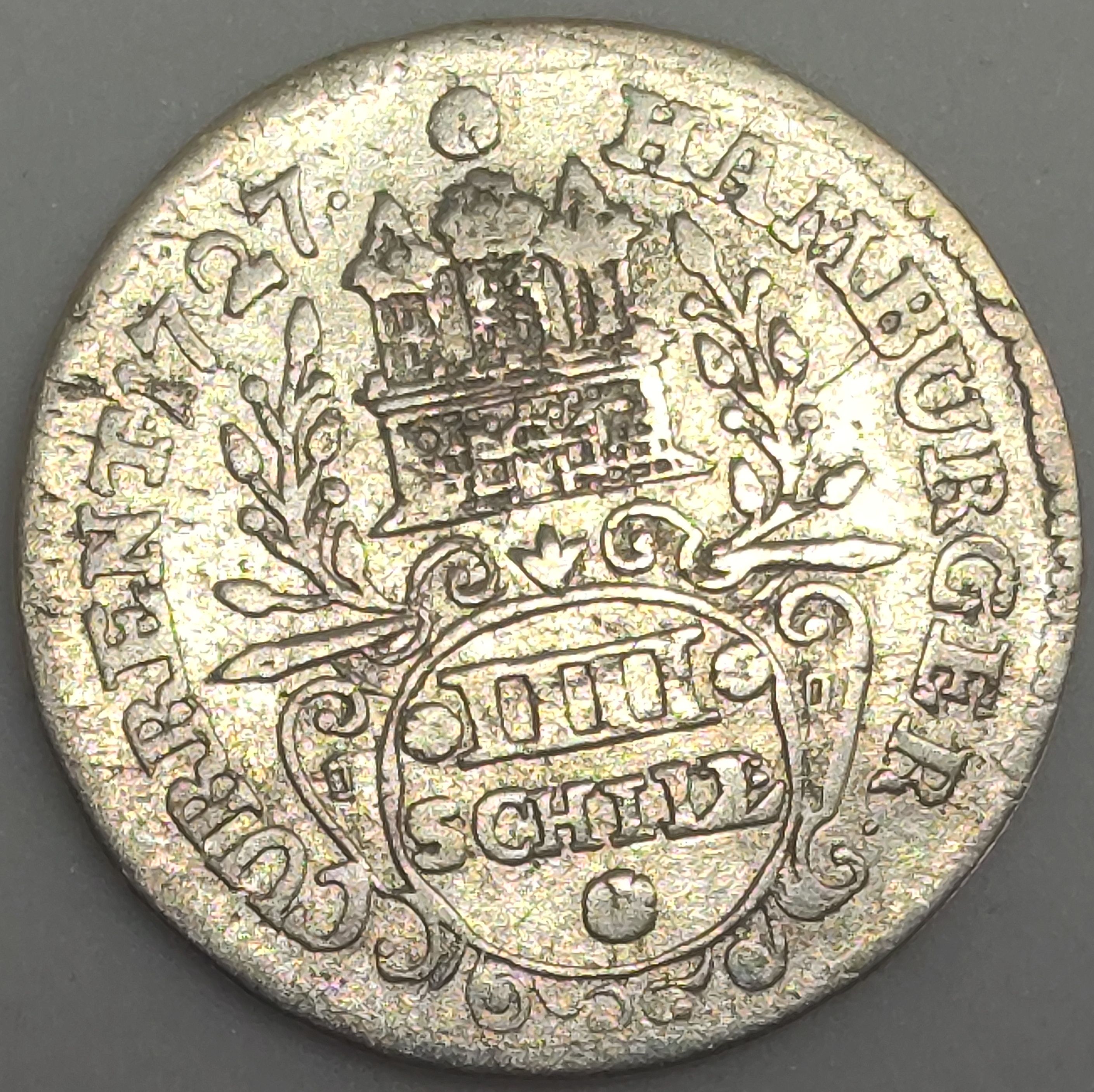 Stará Stříbrná mince 4 Schilling 1727, Karel VI. Stav: XF