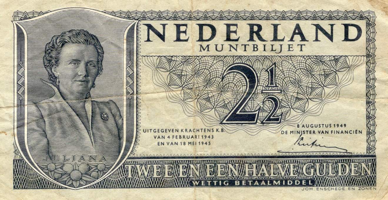 2 a 1/2 Gulden 1945, Série 1WS 007089