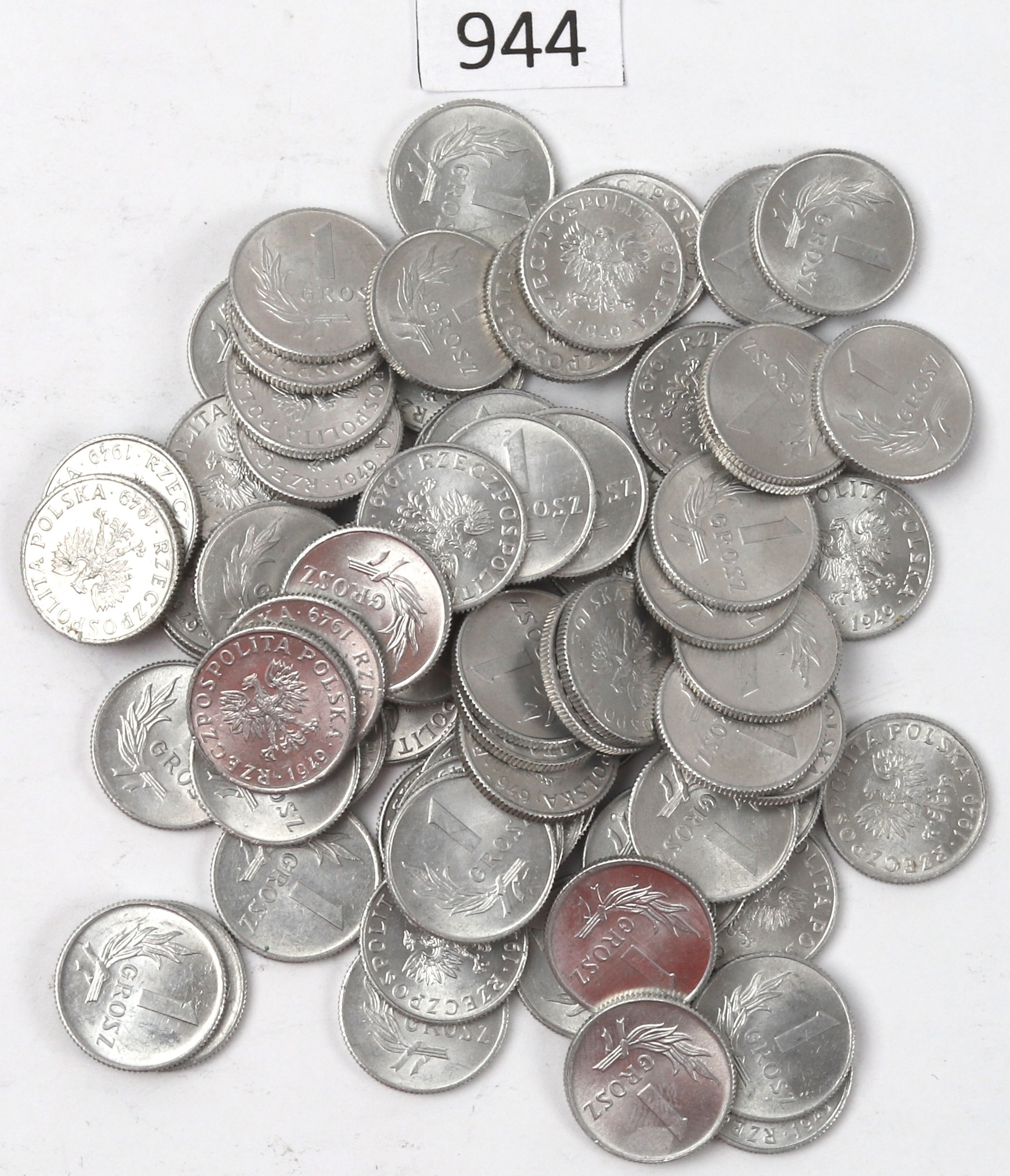 Sada mincí 70ks, 1 Grosz 1949, Kod 944, Konvolut