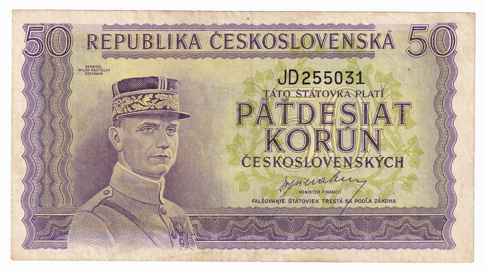 50 Korun 1945, JD 255031
