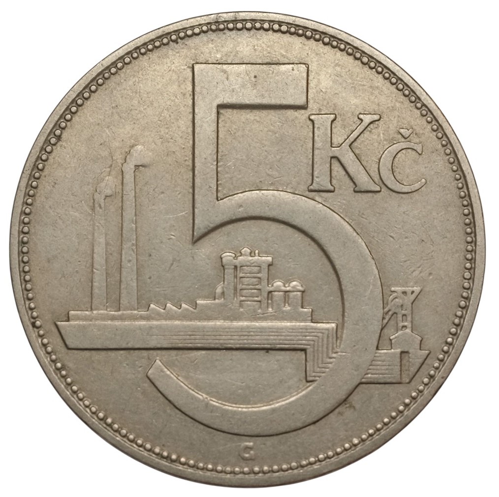 Stříbrná mince 5 Korun 1925 G, VZÁCNÁ !!!