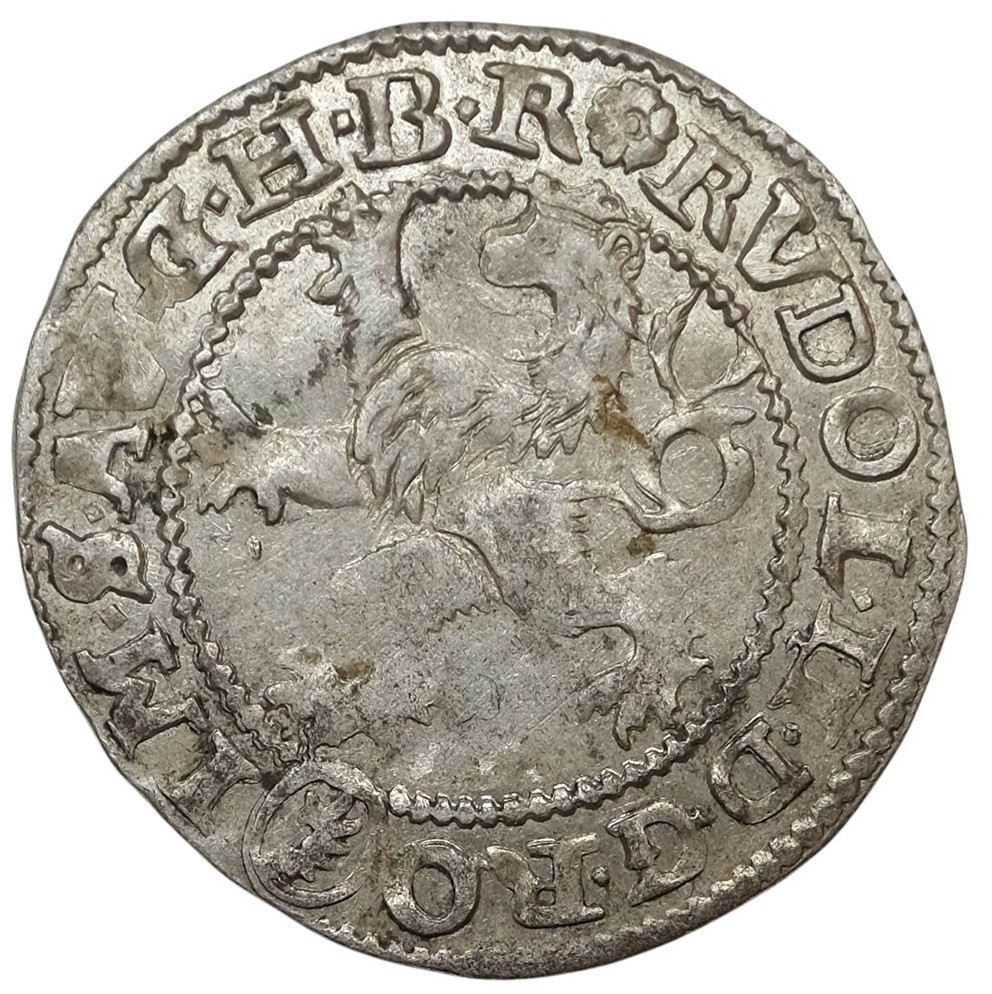 Stříbrná mince Bílý Groš rok 1580 - Rudolf II. 1,62 gramů, Raritní kus - Kutná hora !