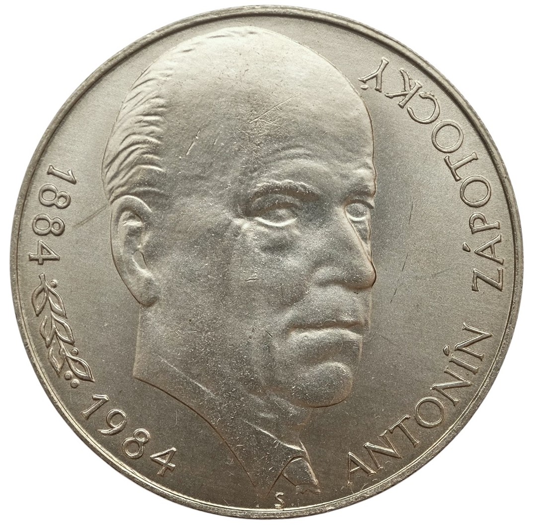 Stříbrná mince 100 korun Antonín Zápotocký Rok 1984, 9 gramů, Velice krásný kus !